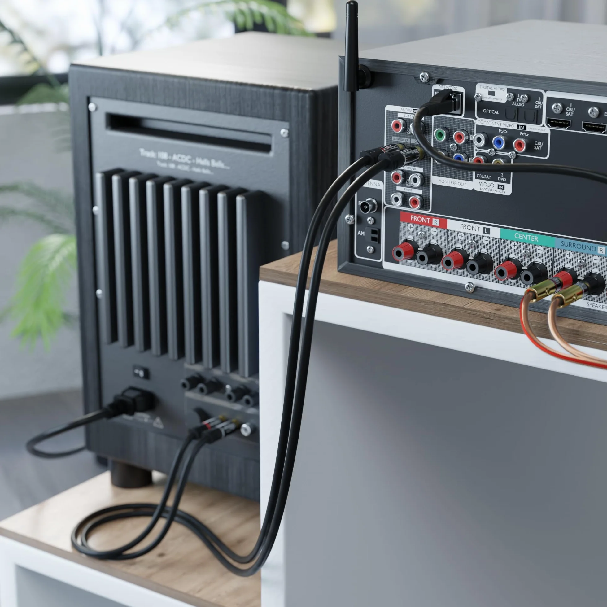 KabelDirekt – Przewód audio wideo RCA 1m (2 do 2, wzmacniacze, odbiorniki AV, hi-fi, sygnały cyfrowe i analogowe, podwójne ekranowanie) – PRO Series