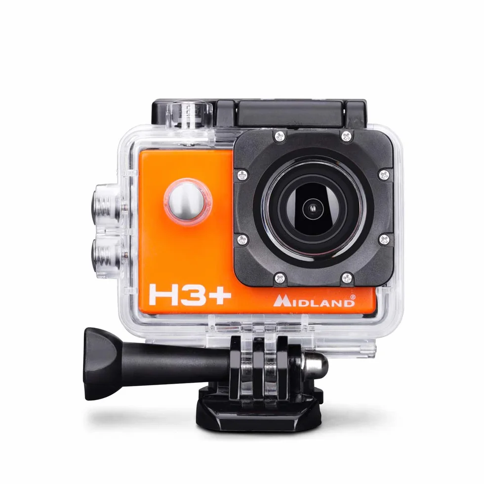 Midland Kamera sportowa H3+ Full HD WiFi LCD 2" stabilizator obrazu czarna pomarańczowa