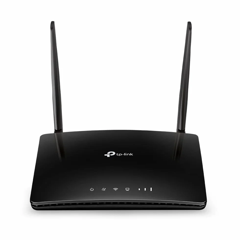 TP-Link TL-MR6400, Router 4G LTE z Gniazdem na Kartę SIM, Prędkość do 300 Mb/s (WiFi) i 150 Mb/s (LTE), Plug and Play, 2x Anteny Zewnętrzne, 4x Porty LAN/WAN, Kolor: Czarny