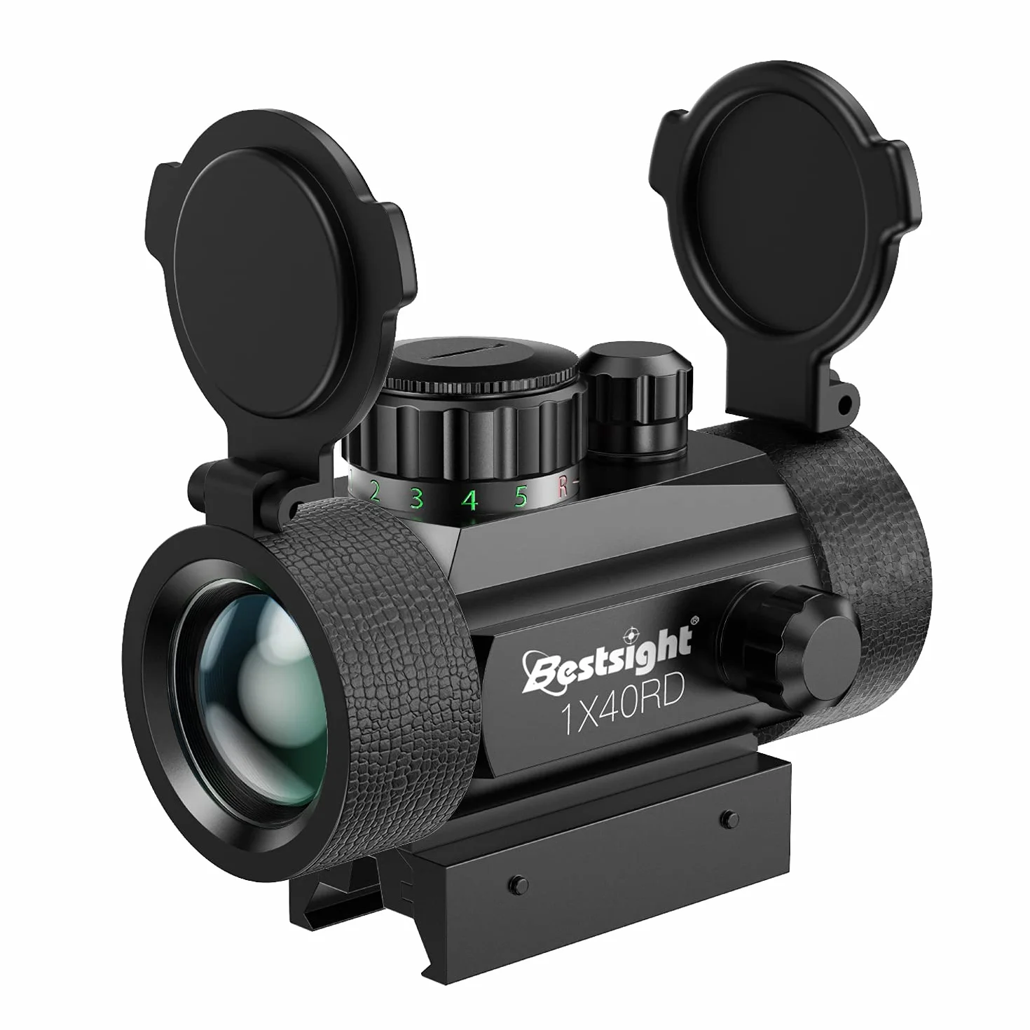 Paike 1X40 kolimator red dot czerwona zielona kropka podświetlana, szyna 11mm/20mm, osłony ochronne luneta