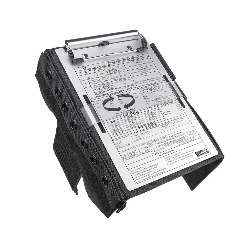 Pilot Kneeboard z aluminiowym schowkiem. Kompatybilny z 7,9-calowym Apple iPad Mini 3 i 4, urządzeniami z systemem Android o podobnym rozmiarze
