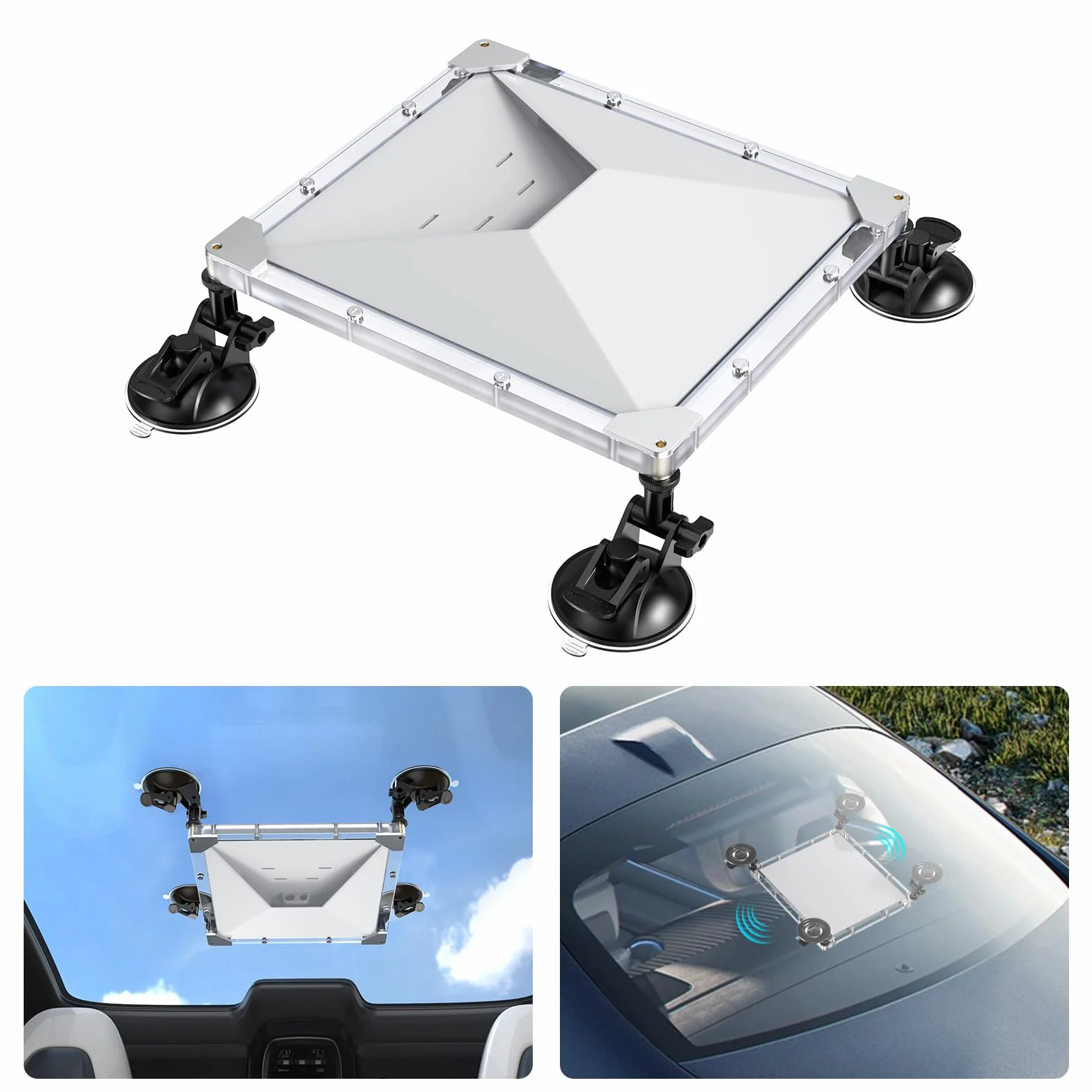 XLTTYWL Starlink Mini Mocowanie samochodowe, akcesoria do Starlink Mimi, przyssawka na dach panoramiczny z chroniącym etui montażowym do Starlink Mini Dishy, pasuje do dachu samochodu, RV, łodzi i
