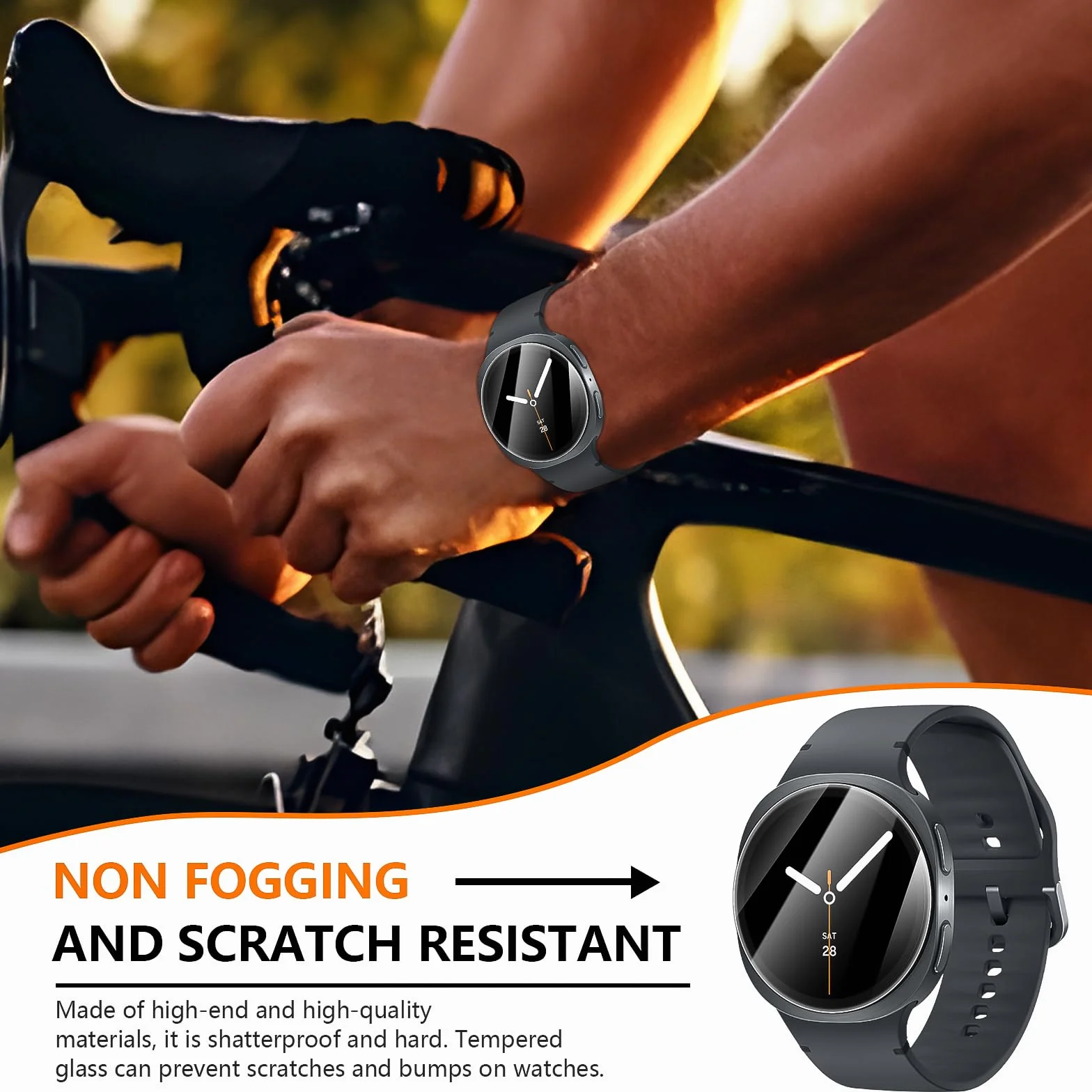 Diruite 2 Sztuki Ochraniacz Ekranu do Samsung Galaxy Watch 8 40mm,HD Szkło Hartowane Folia Ochronna,Przejrzystość（HD）,40mm