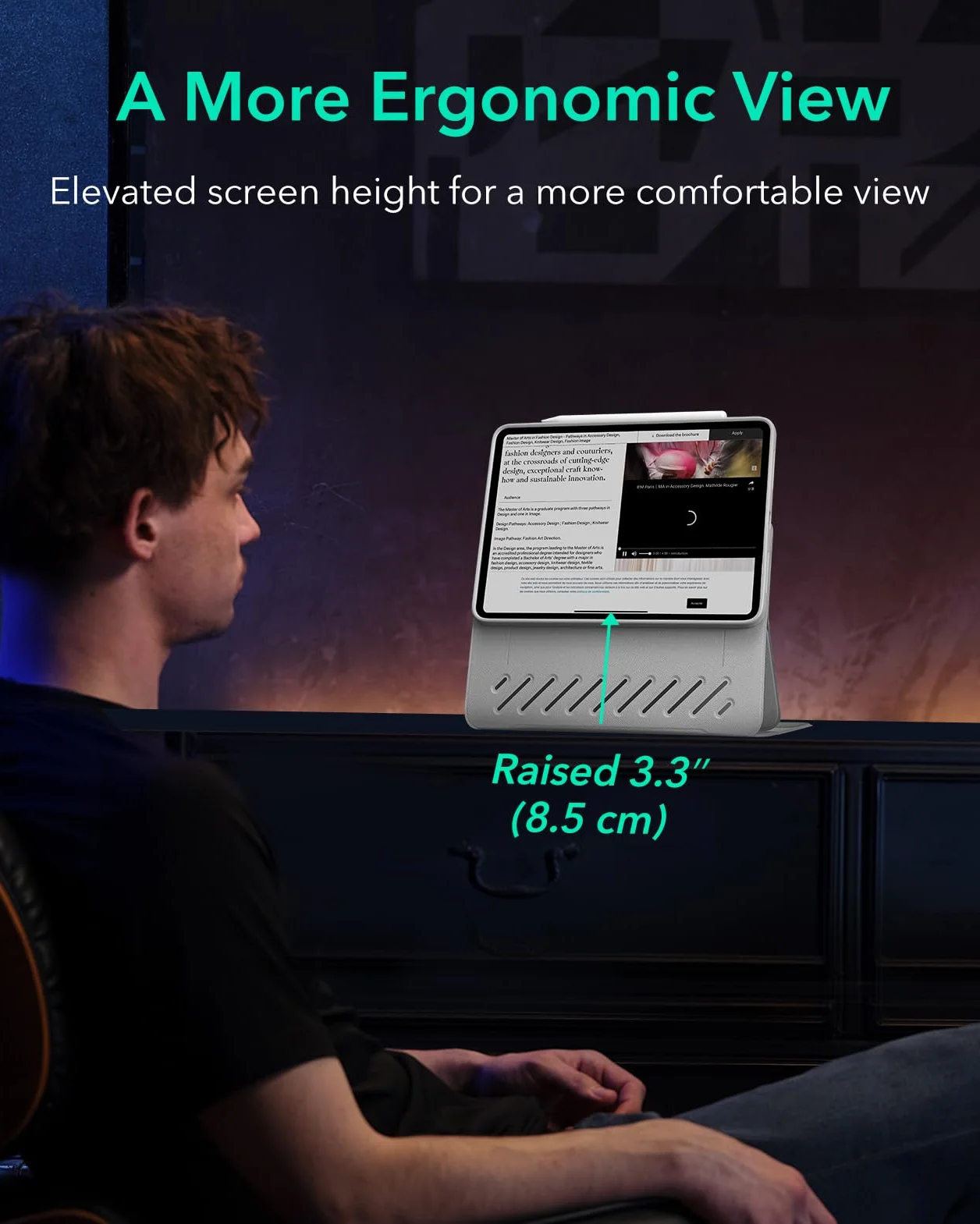 ESR Etui na iPad Air 11 cali (2025) M3/M2, iPad Air 7a/6a/5a/4. generacji (2024/2022/2020) 10,9 cala, zdejmowana osłona magnetyczna, regulowany stojak pionowy/poziomy, 9 kątów w