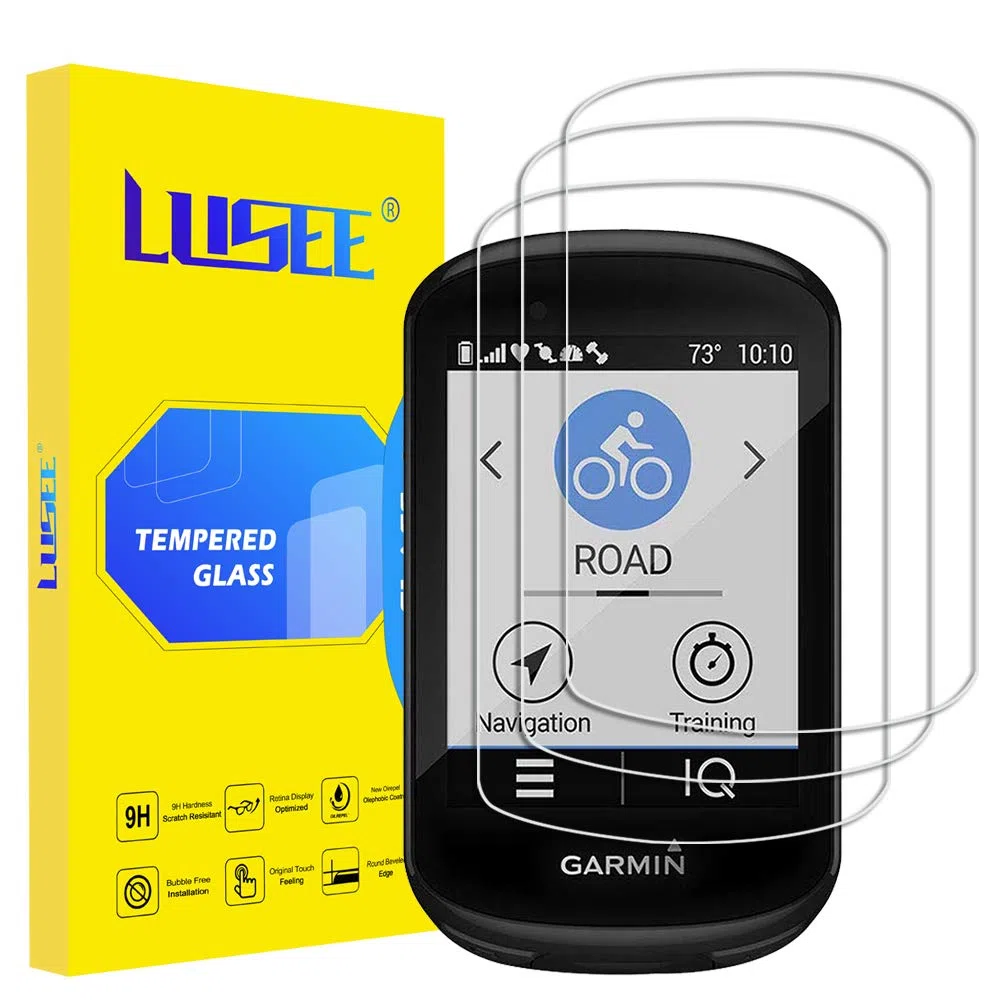 LUSEE 3 sztuki szkła hartowanego do Garmin Edge 830/530, folia ochronna ekranu 9H, przezroczyste HD, odporne na zarysowania, ochrona ekranu 2,5D do Garmin Edge 830/530