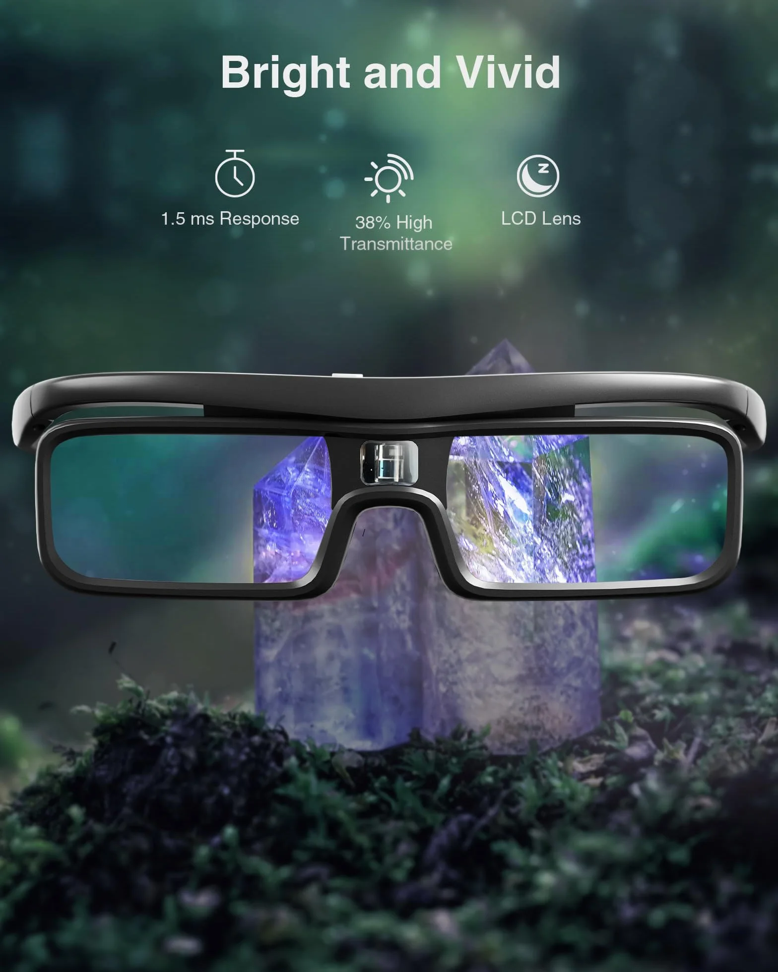 AWOL VISION DLP Link Okulary 3D Aktywna Migawka Kompatybilne z LTV-2500 LTV-3500 Vanish TV 1 Pakiet