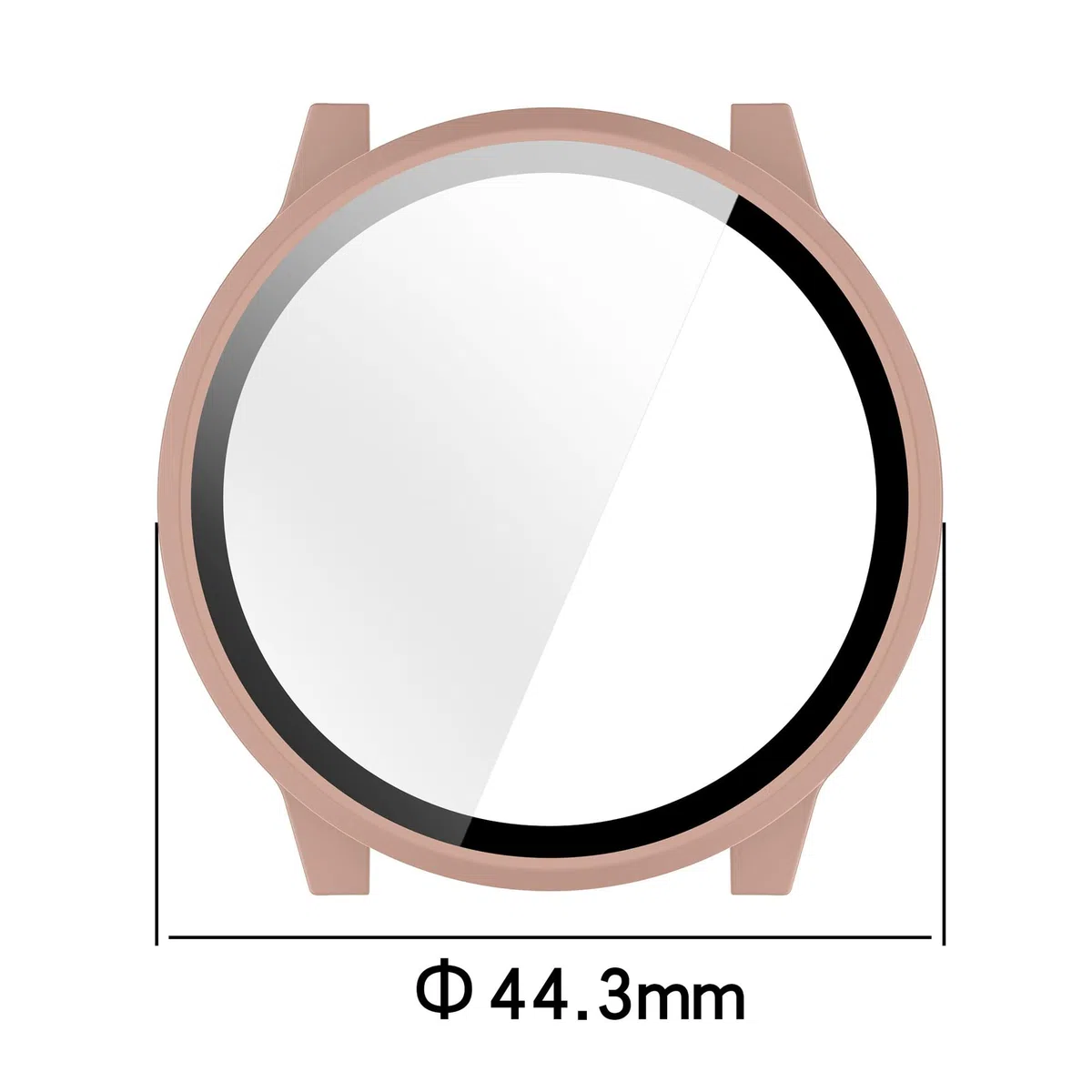Etui kompatybilne z Garmin Venu 4 z osłoną ekranu, matowa obudowa ze szkła hartowanego PC, pełna osłona na cały korpus dla Venu 4 45mm/41mm (Przezroczysty, 41mm)