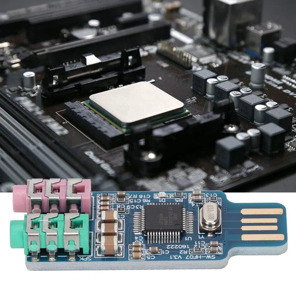 Zewnętrzna karta dźwiękowa USB Plug and Play - Uniwersalny adapter audio do laptopa i komputera dla gamingu, muzyki i konferencji online, wysokiej jakości dźwięk kompatybilny z i