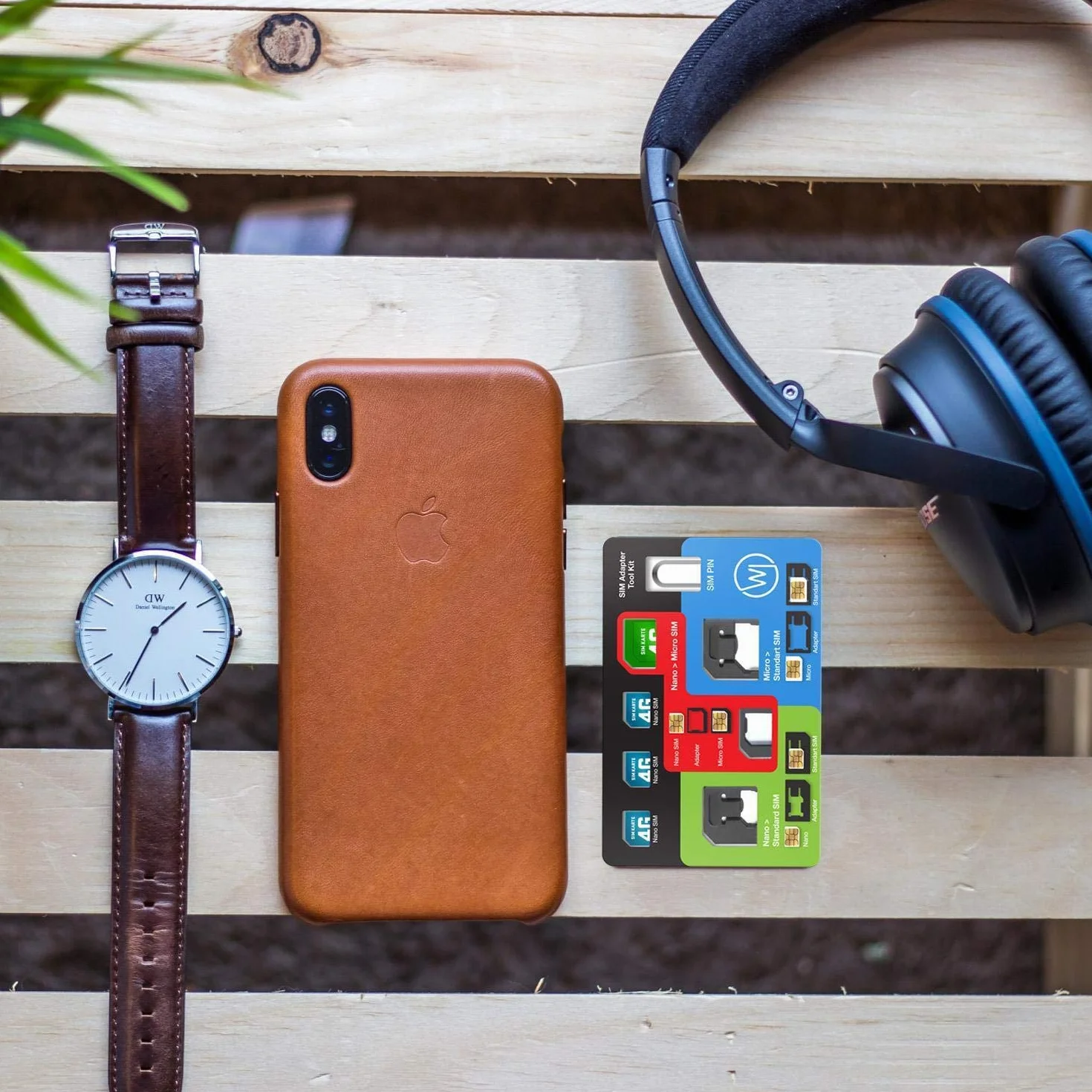 Wicked Chile 8in1 Micro Nano SIM Adapter Zestaw i standardowe karty + Pin do kart SIM do telefonu komórkowego, tabletu, routera WLAN, LTE Router podróżny, Surfstick(z etui podróżnym)