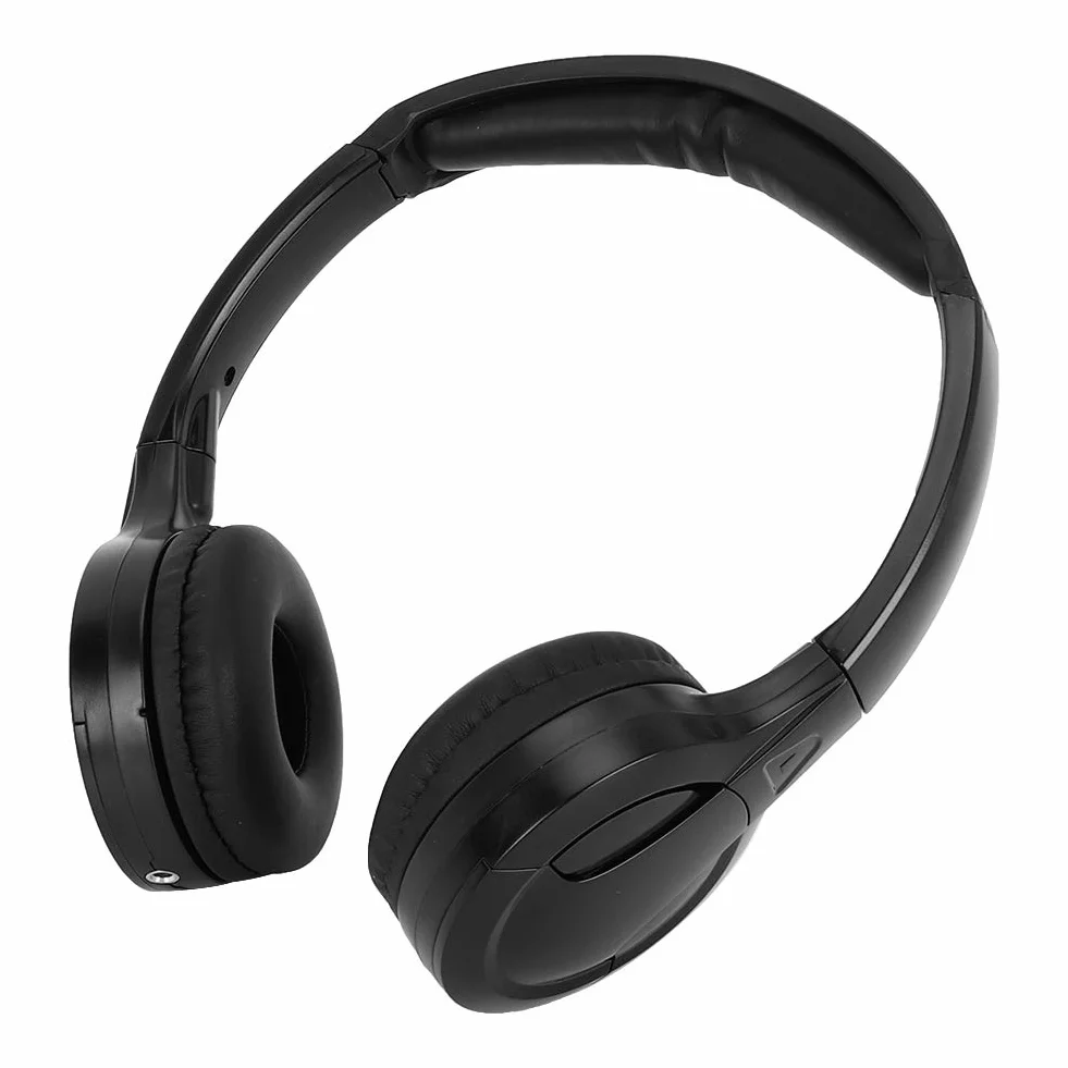 Bezprzewodowe Słuchawki Stereo na podczerwień 2-kanałowe Słuchawki Douszne do Samochodowego Zagłówka DVD