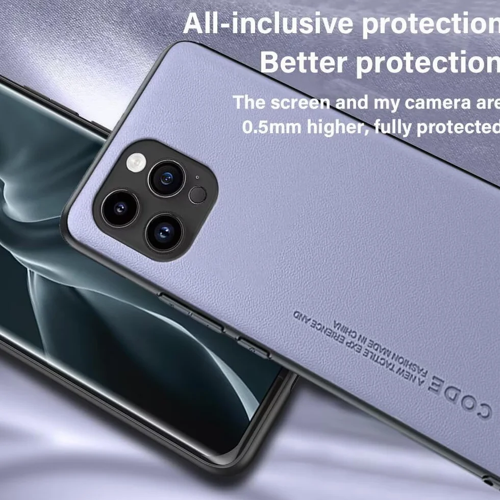 HONLEN Etui na telefon Poco F8 Ultra (6,9" cala), biznesowe etui na telefon ze skóry z tyłu, Kevlar