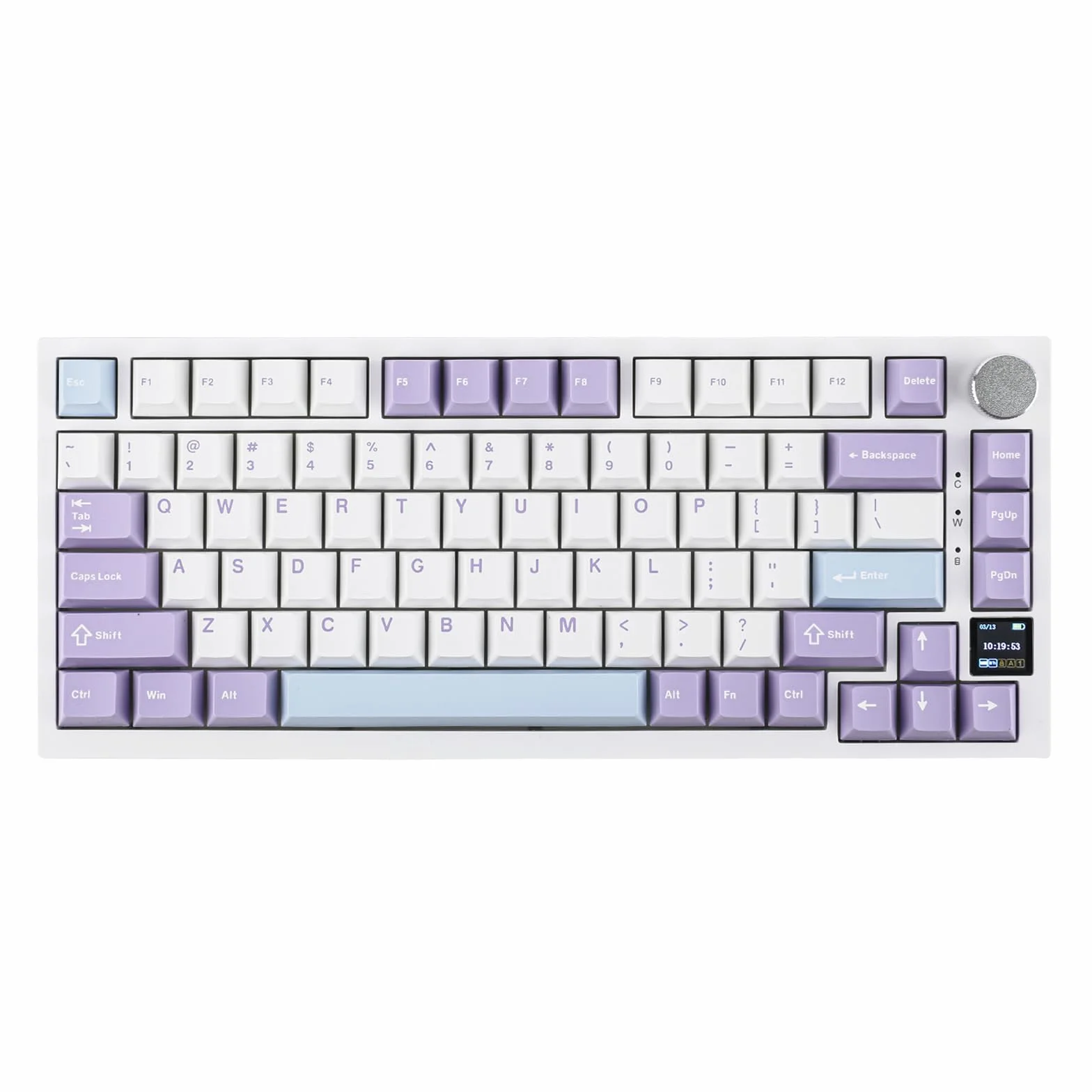 EPOMAKER Ajazz AK820 Pro 75% klawiatura mechaniczna z inteligentnym wyświetlaczem TFT, Bluetooth 5.1/2,4G bezprzewodowa, USB-C