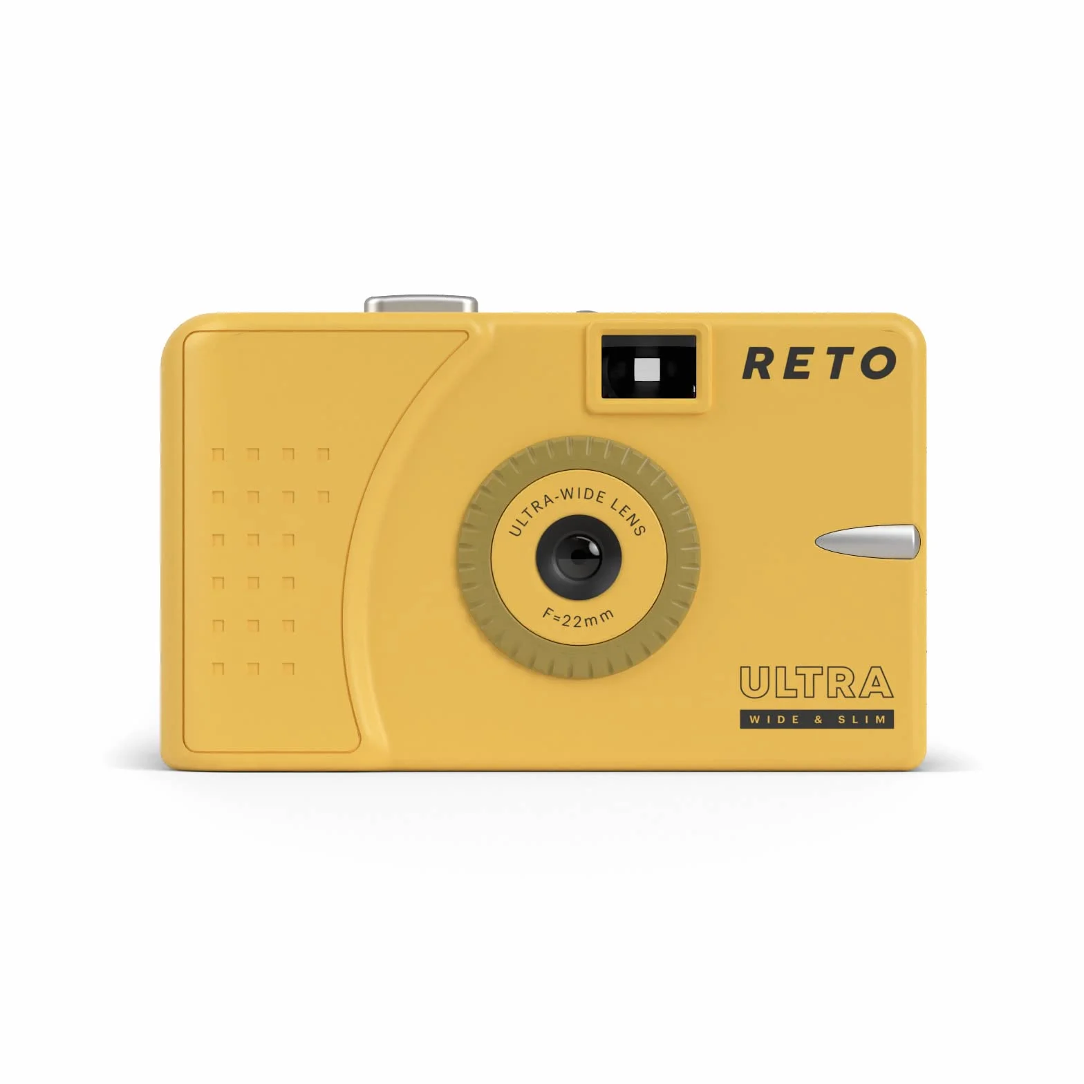 RETO Ultra Wide i Slim 35 mm kamera filmowa wielokrotnego użytku obiektyw szerokokątny 22 mm błotnistożółty