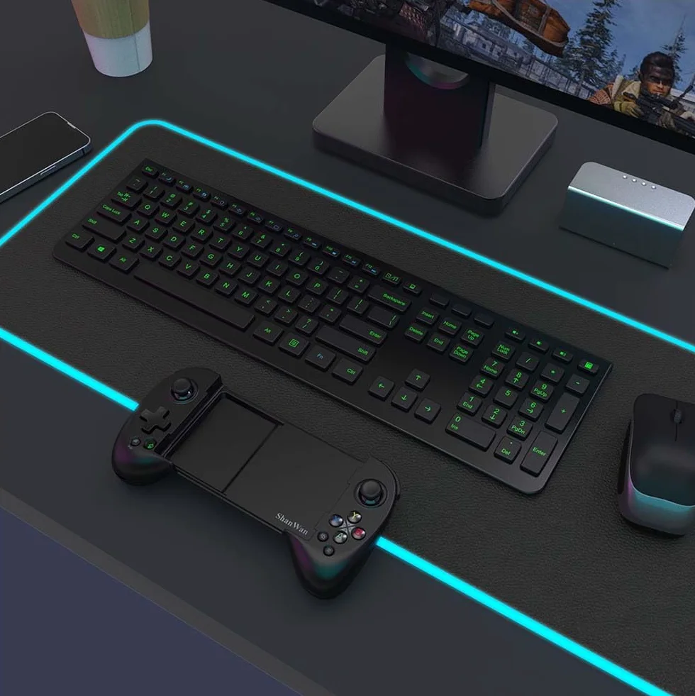 ShanWan Kontroler Android dla Androida/iOS, mobilny kontroler z mapowaniem przycisków, mobilny kontroler do gier Xbox Cloud Steam Link GeForce NOW MFi Arcade Games