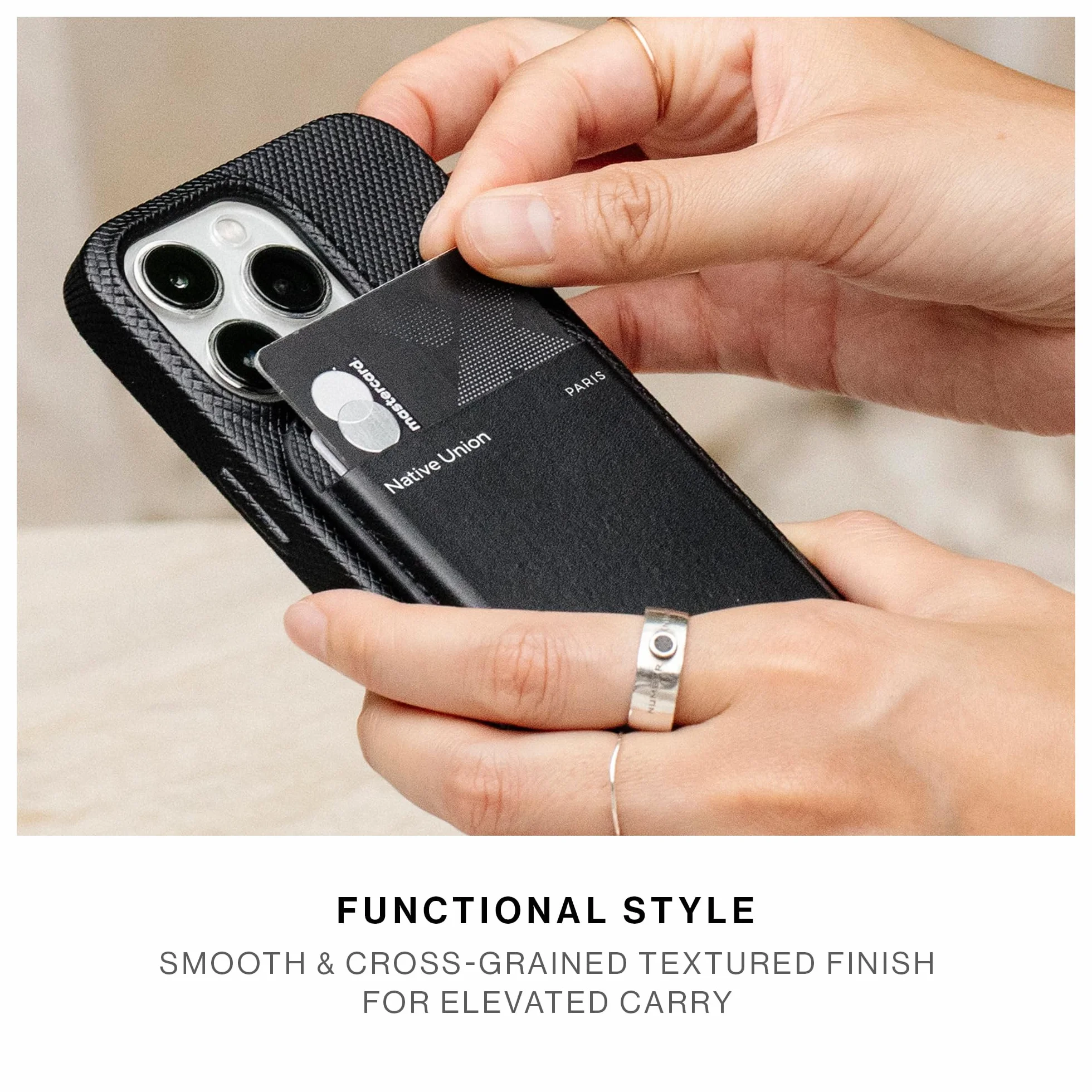 Native Union (Re Classic Wallet | Magnetyczny uchwyt na karty MagSafe do iPhone Air, 17, 16, 15, 14 – Bardzo bezpieczny i ultracienki – Miejsce na 3 karty – Z materiałów zrównoważonych i pochodzących