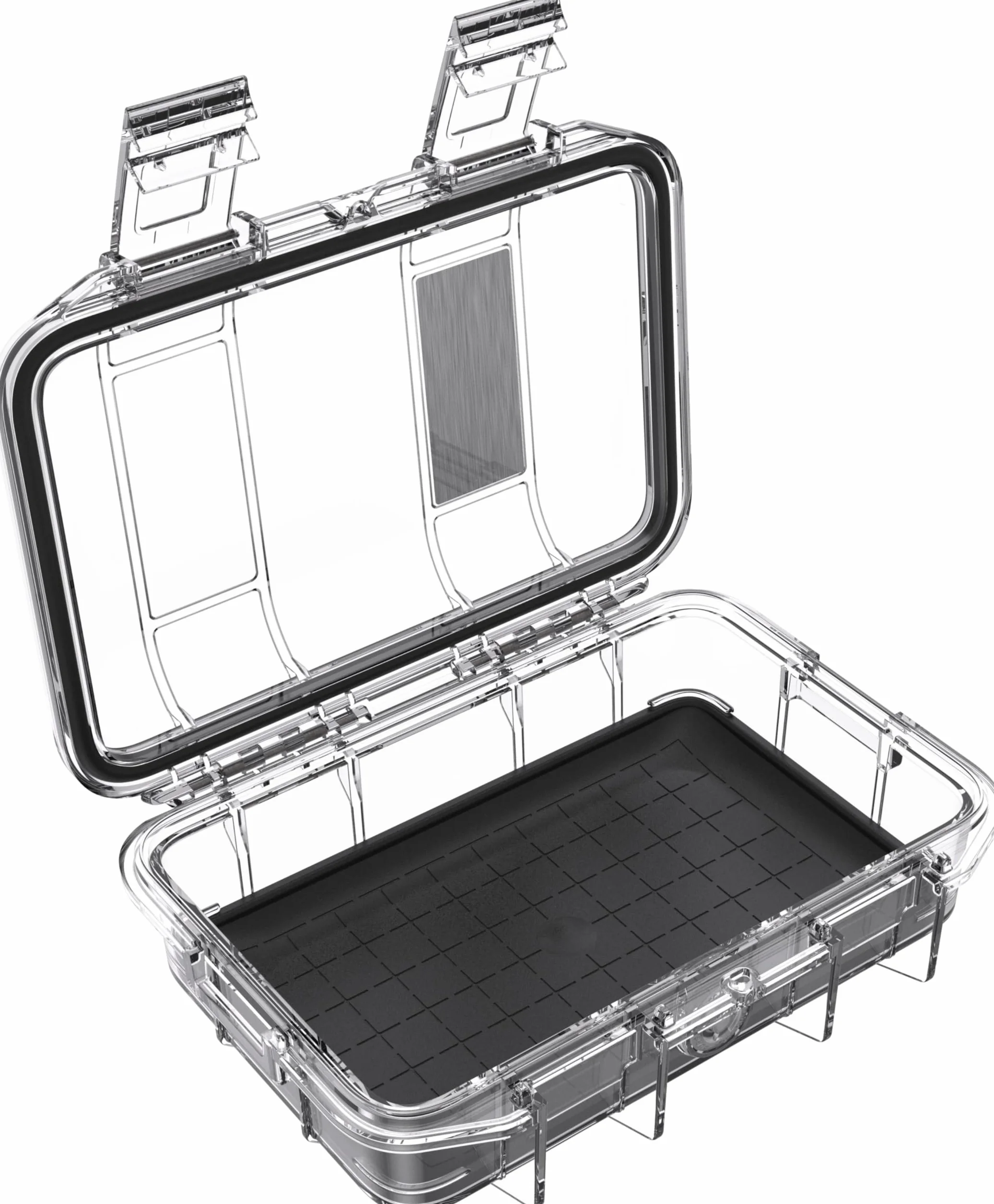 PELI M40 Micro Case - Mala Walizka Ochronna; Ochrony dla Cennego Sprzetu, i Narzedzia Kompaktowe; Wodoodporna, Pyloszczelna i Odporna na Zgniecenie; Pojemnosc 1L; CZARNY/PRZEZROCZYSTY