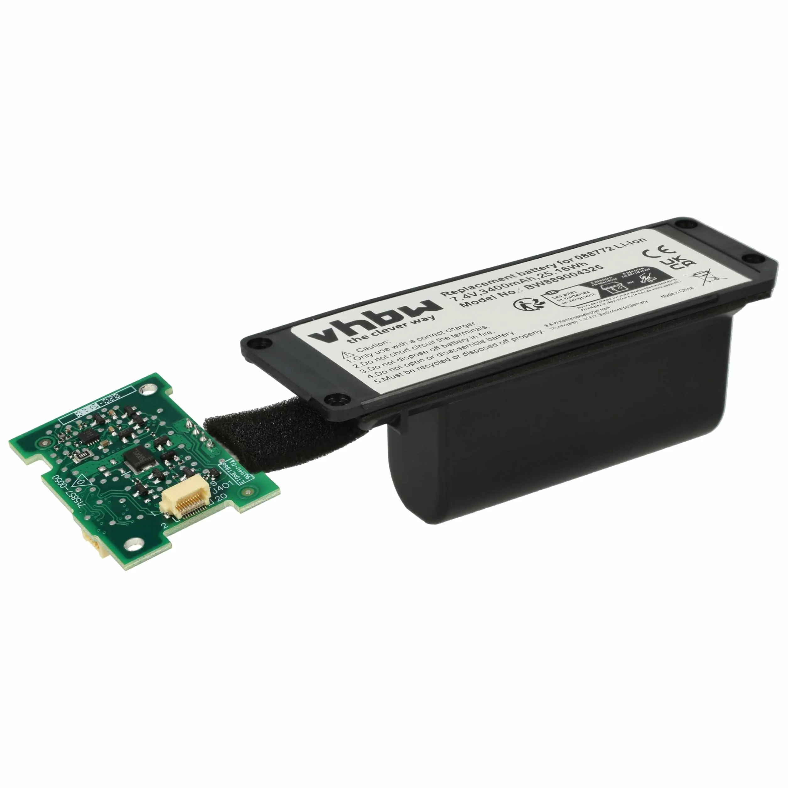vhbw Akumulator kompatybilny z Bose SoundLink Mini 2, 3400 mAh, 7,4 V, litowo-jonowa
