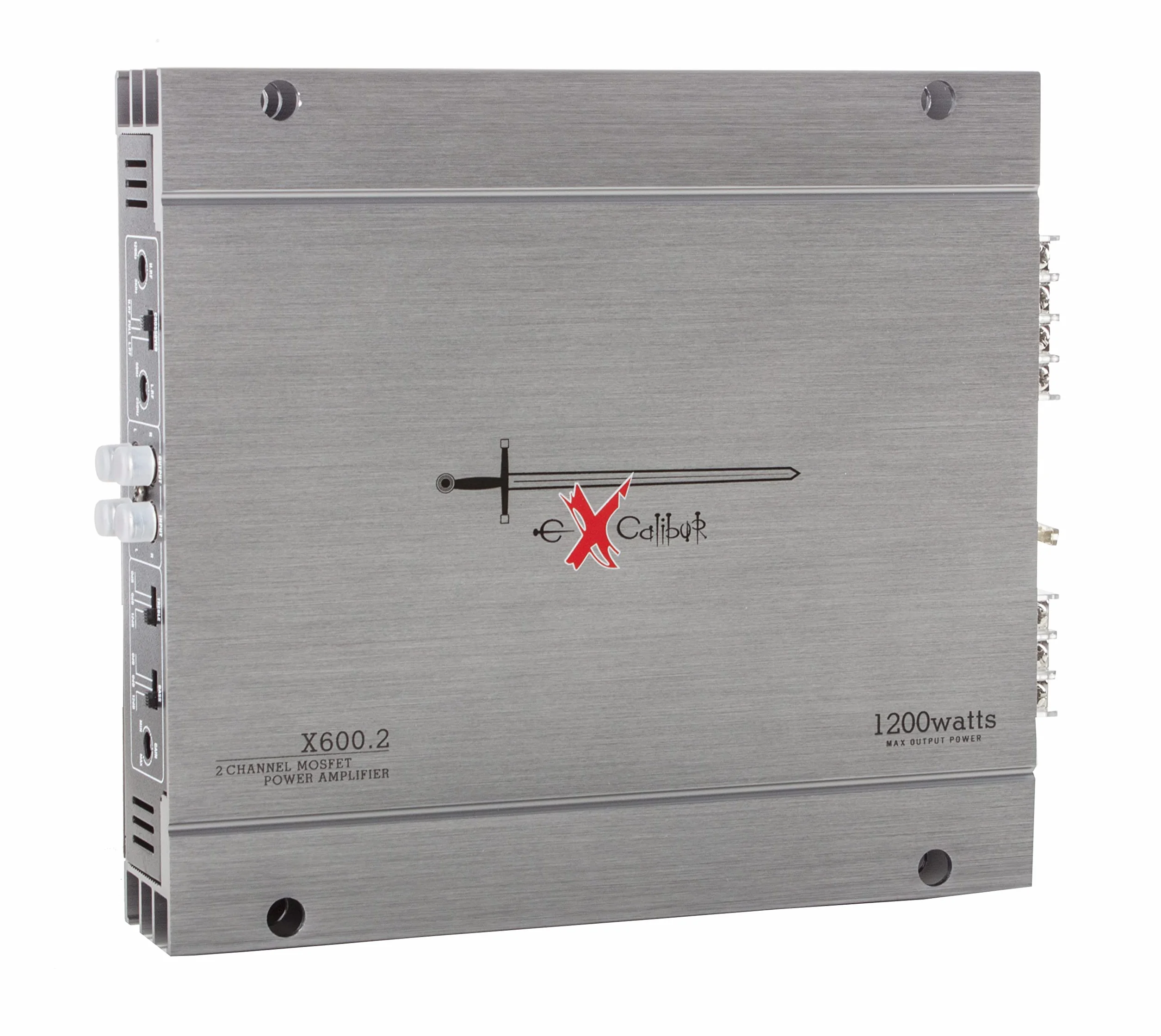 Excalibur X600.2 wzmacniacz samochodowy, 2 kanały, moc 1200 W, Crossover, 2 omy