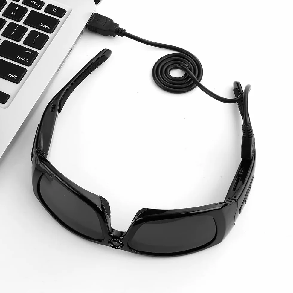 Okulary Zestawu Słuchawkowego z kamerą, Obiektyw Polaryzacyjny 1080p, Obsługa połączeń, Muzyka, Nagrywanie Wideo - Uwolnij Ręce do Prowadzenia Pojazdu, Jazdy Konnej,