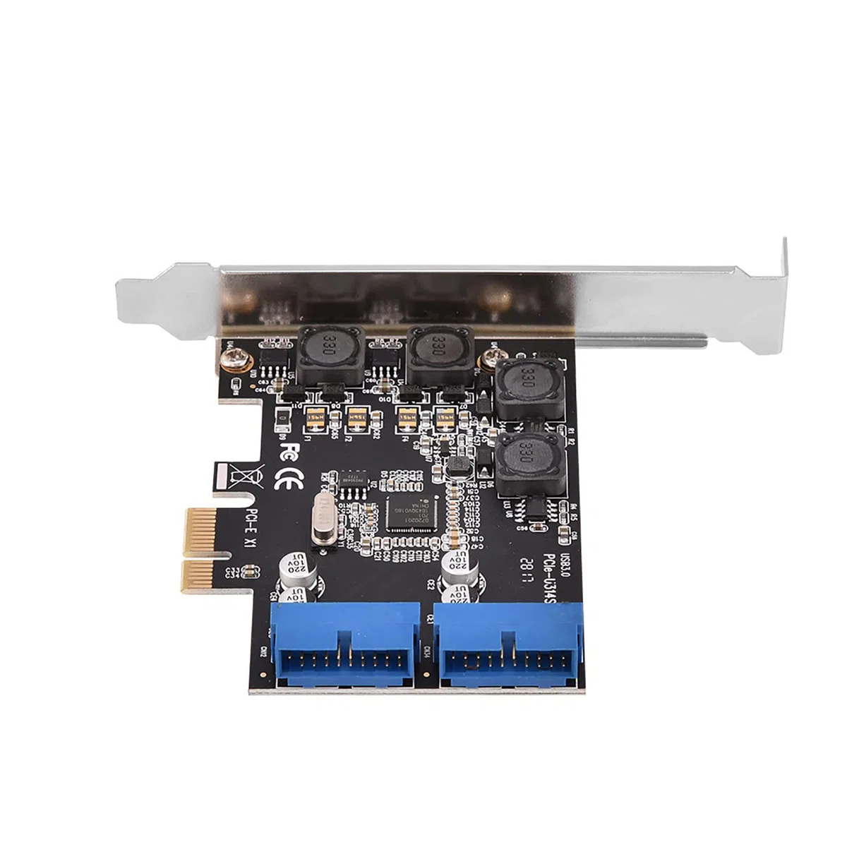 Adapter PCIE, PCIE PCIExpress do Wewnętrznego 2-portowego 19-pinowego Nagłówka Karty rozszerzeń USB 3.0 z Niskim Profilem