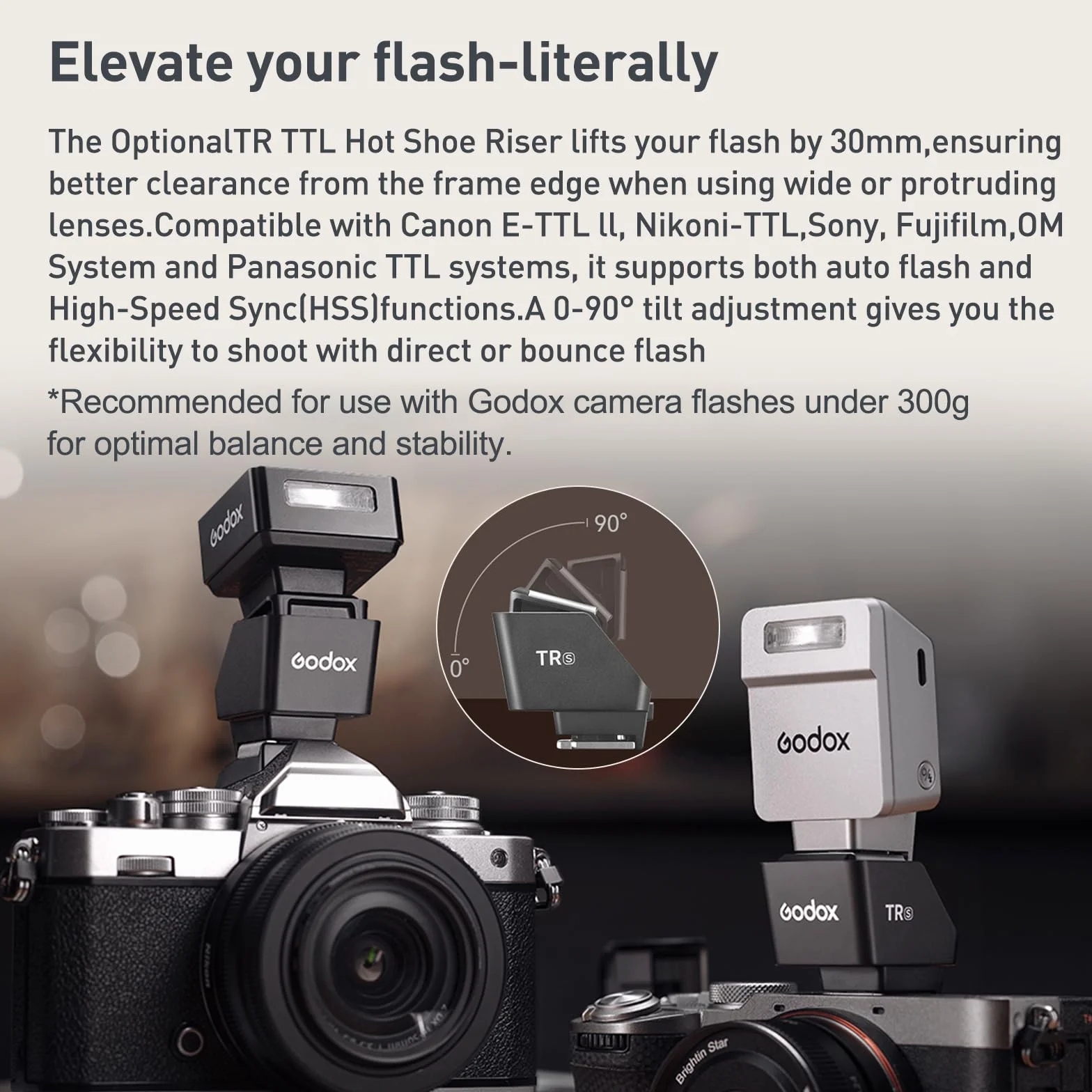 Godox IT20 S IT20S TTL Mini lampa błyskowa do aparatów Sony, 700 błysków, czas ładowania 1,5 s, 6 poziomów (moc 1/32-1/1), dyfuzor magnetyczny i filtr, wbudowana bateria litowa