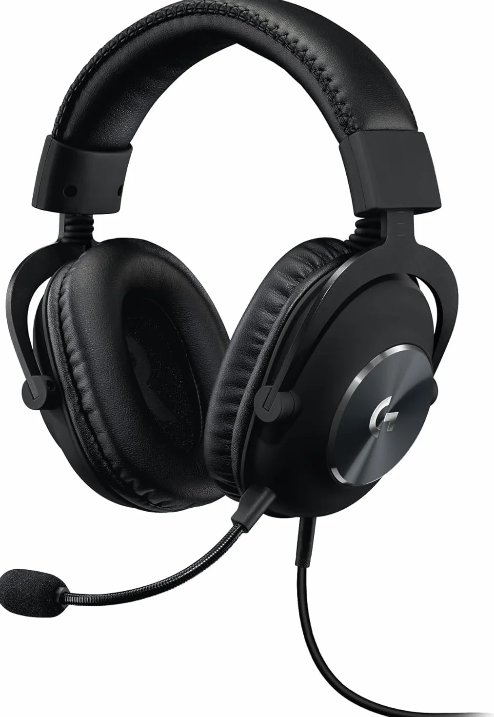 Logitech G PRO X Gaming-Headset, przewodowe słuchawki nauszne z niebieskim mikrofonem VO!CE, DTS X 7.1, 50mm przetworniki PRO-G, dźwięk przestrzenny 7.1 do gier e-sportowych - Czarny