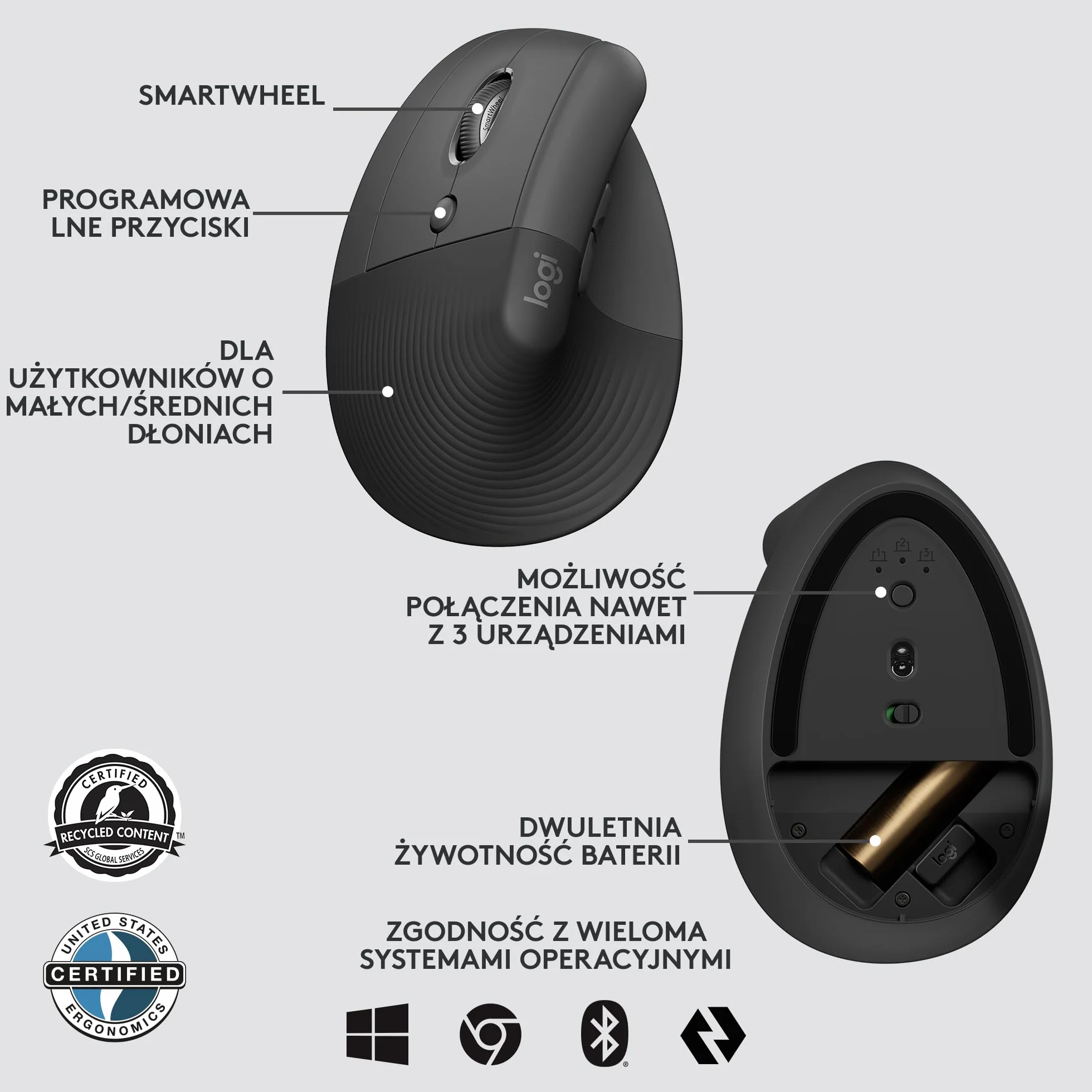 Logitech LIFT FOR BUSINESS LEFT, W128235285