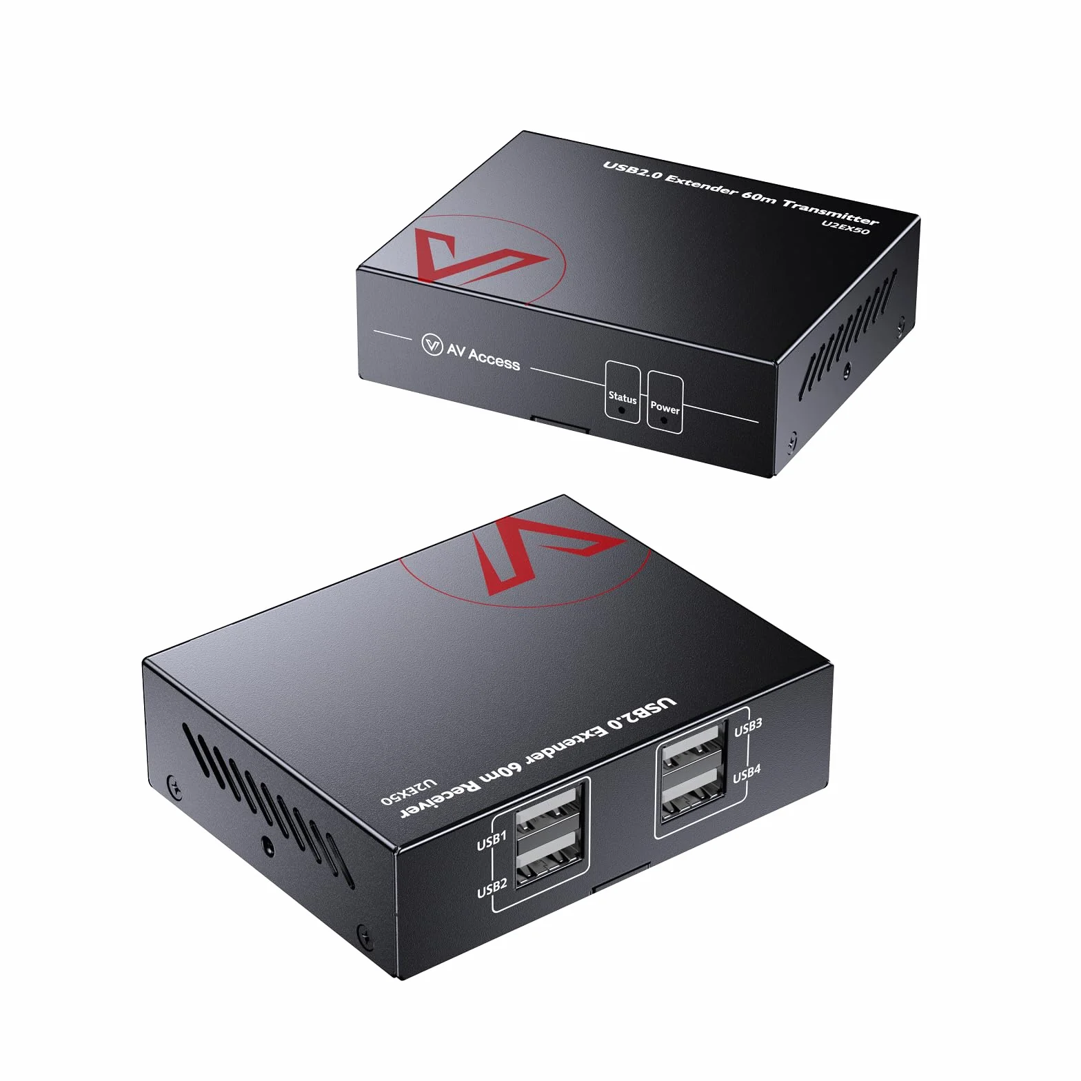 AV Access 4-portowy przedłużacz USB przez Cat5e/6 480 Mb/s USB 2.0