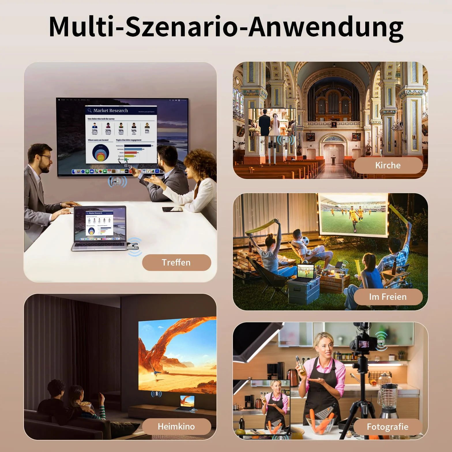 Bezprzewodowy transmiter i odbiornik HDMI [100ft, 4K do 1080p], 2.4G/5G Dual Band HDMI transmisja bezprzewodowa, Plug & Play do strumieniowego przesyłania plików wideo i audio z laptopa/komputera