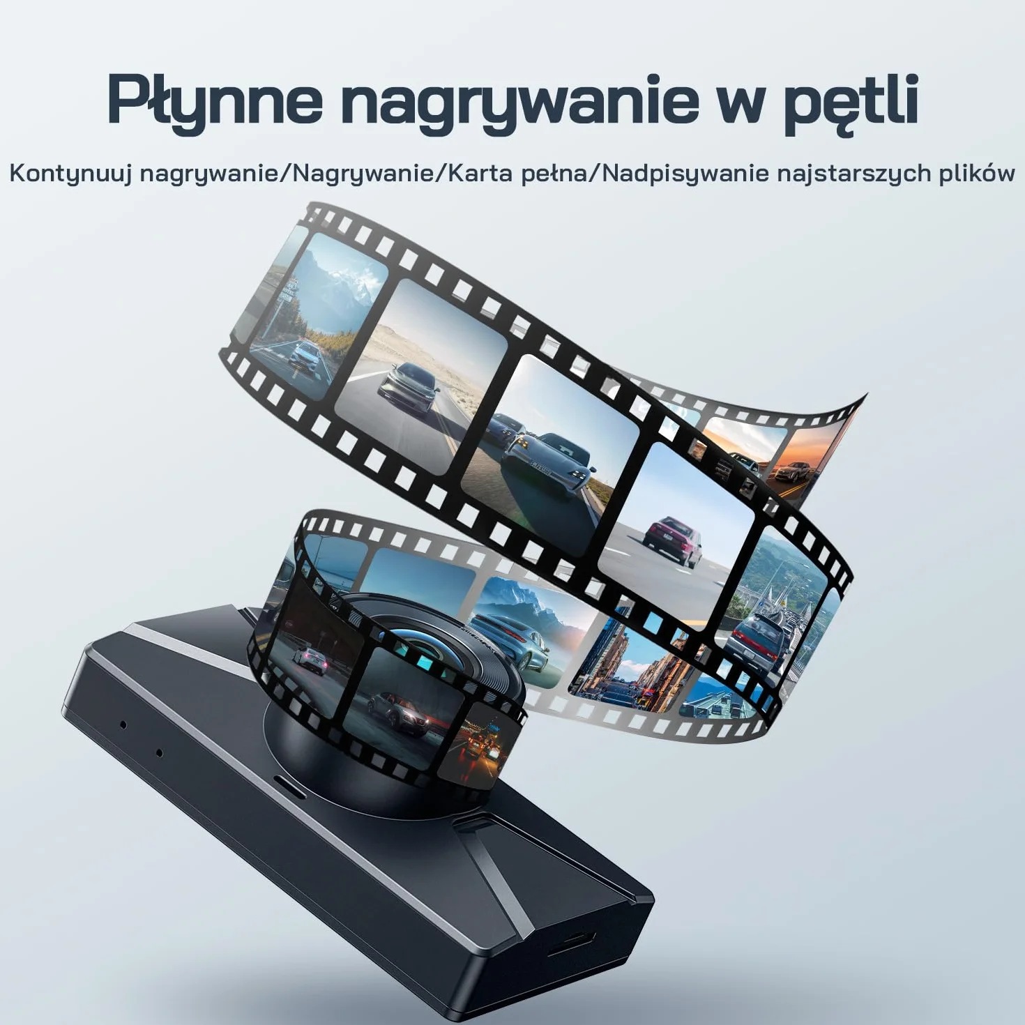 Kamera samochodowa WOLFANG przednia i tylna 2,5K, kamera samochodowa z wyświetlaczem LCD 3,0", super noktowizor, nagrywanie w pętli, czujnik G, szerokokątny HDR 170, osłona parkowania