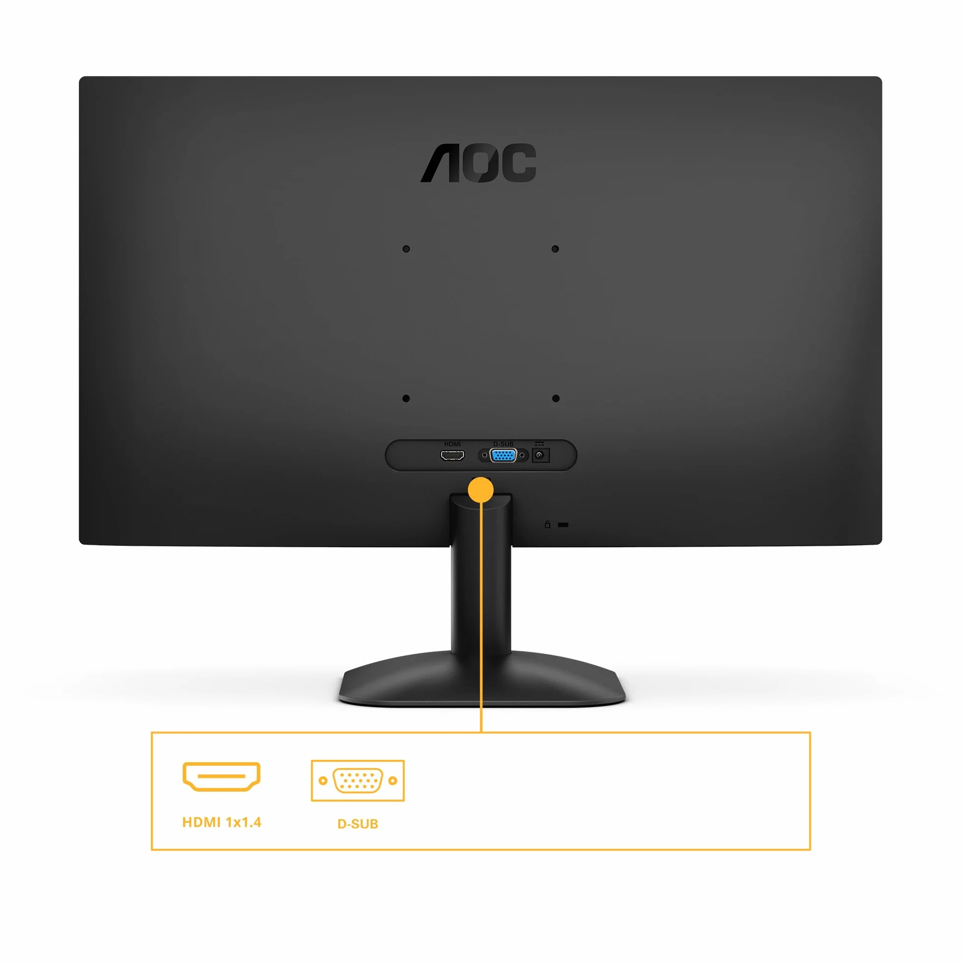 AOC 24B31H - 24-calowy monitor Full HD, 120 Hz, adaptacyjna synchronizacja obrazu (1920 x 1080, 1x D-Sub, 1x HDMI 1.4), czarny