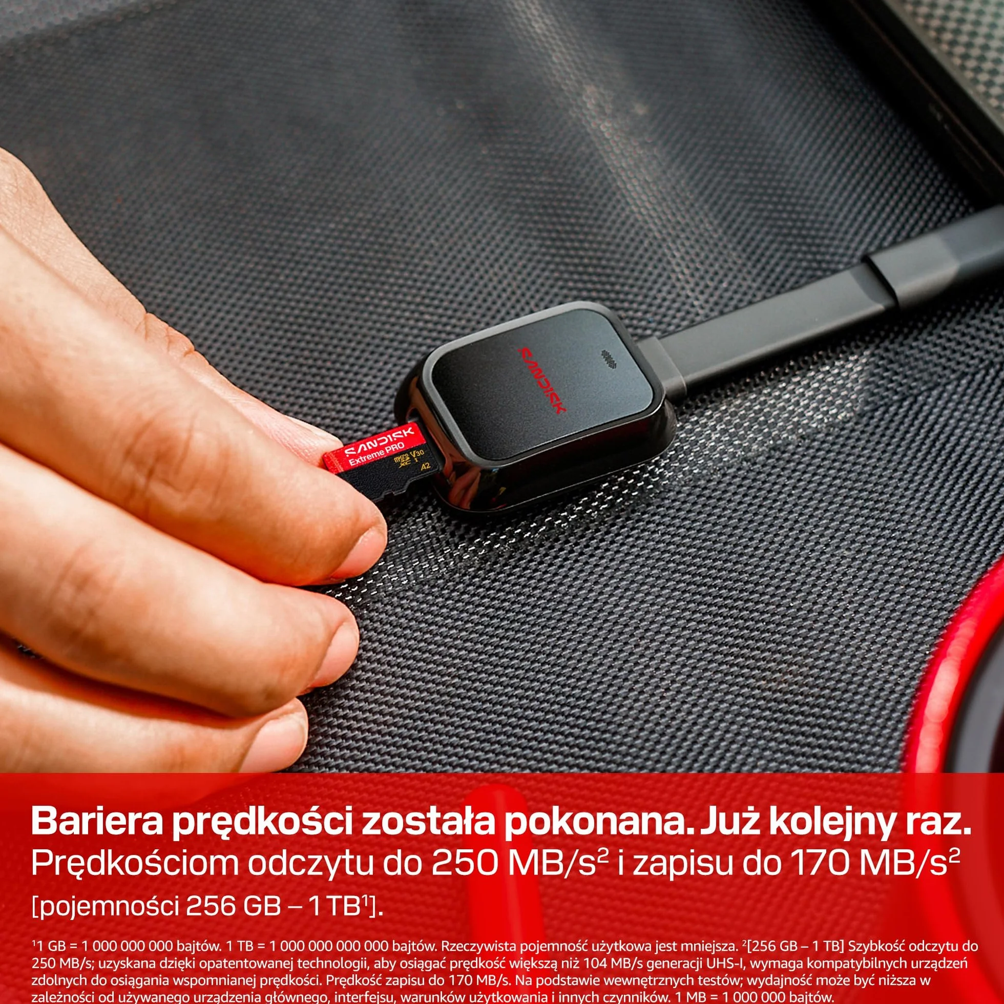 SANDISK Extreme PRO microSD Karta UHS-I + SD Adapter, 128 GB (prędkość odczytu do 250 MB/s i prędkość zapisu do 120MB/s, 5K, 3K, 4K UHD, C10, V30, U3, A2)