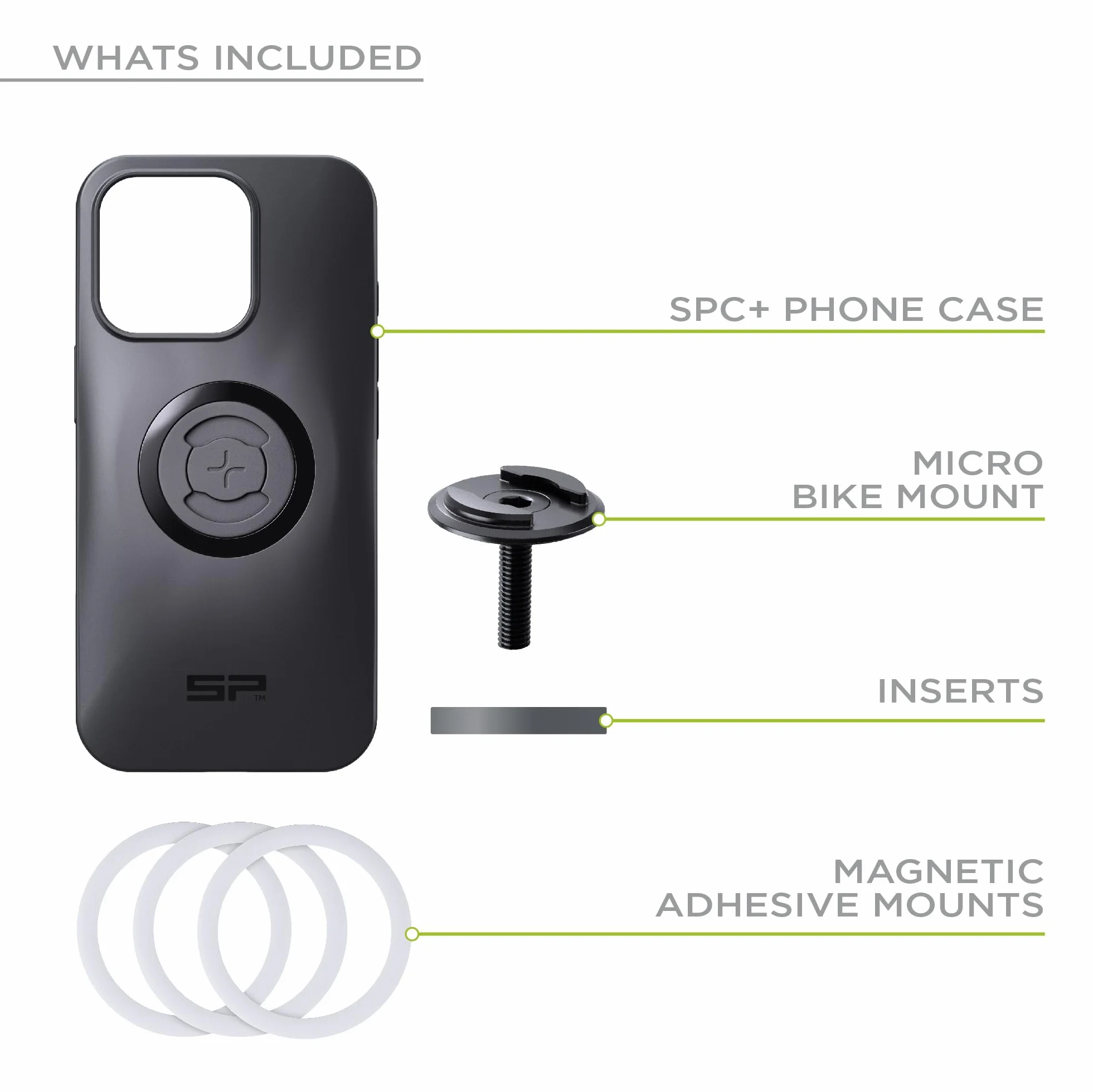 SP CONNECT Micro Stem Bundle | SPC+ | uchwyt na telefon komórkowy iPhone 12 Pro/12 na kierownicę rowerową | uchwyt na smartfon rower | uchwyt na telefon komórkowy