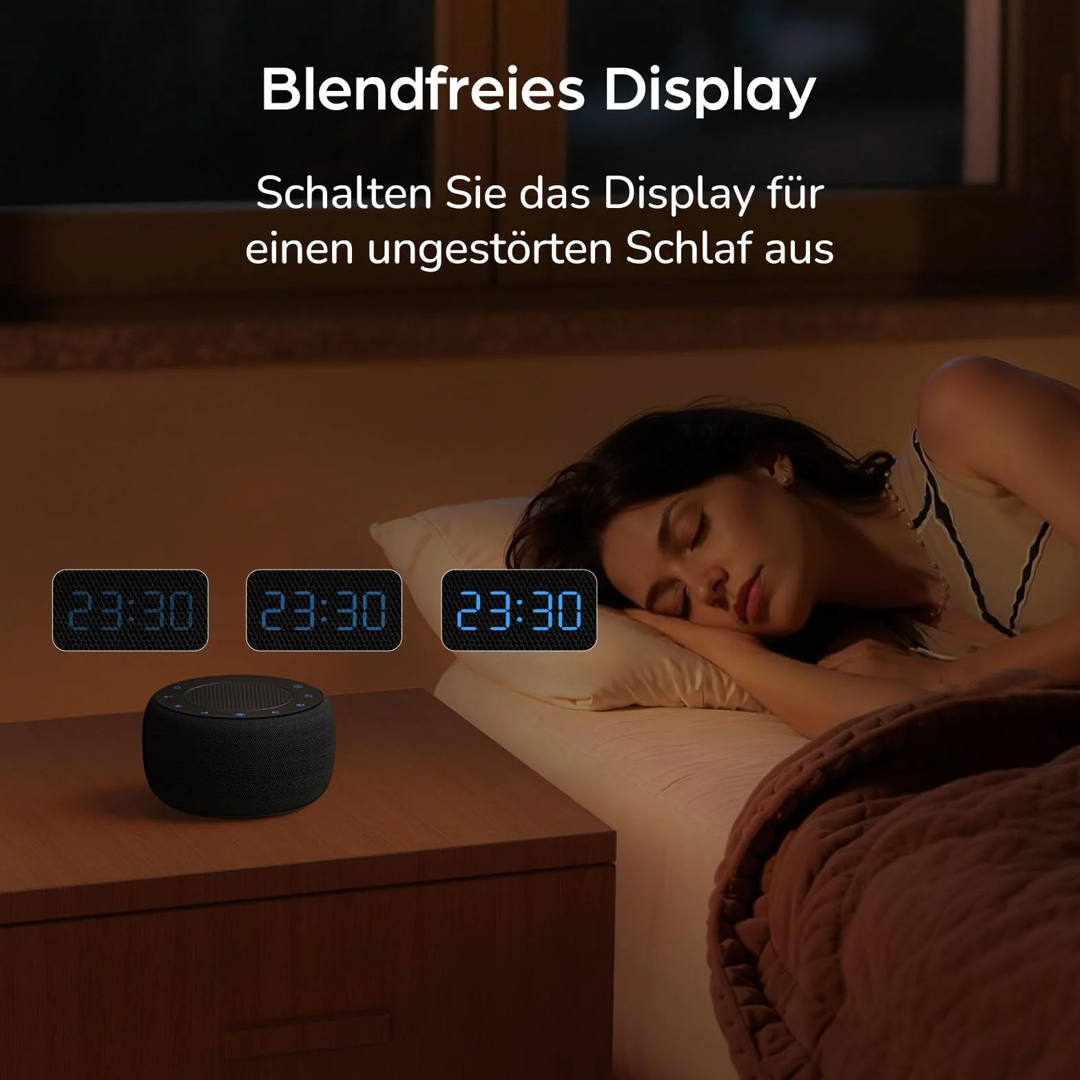 DOUMOSH Radiobudzik z Bluetooth, budzik cyfrowy z 0-100% ściemniaczem wyświetlacza, kolorowe światło nocne, budzik, głośnik Bluetooth do sypialni