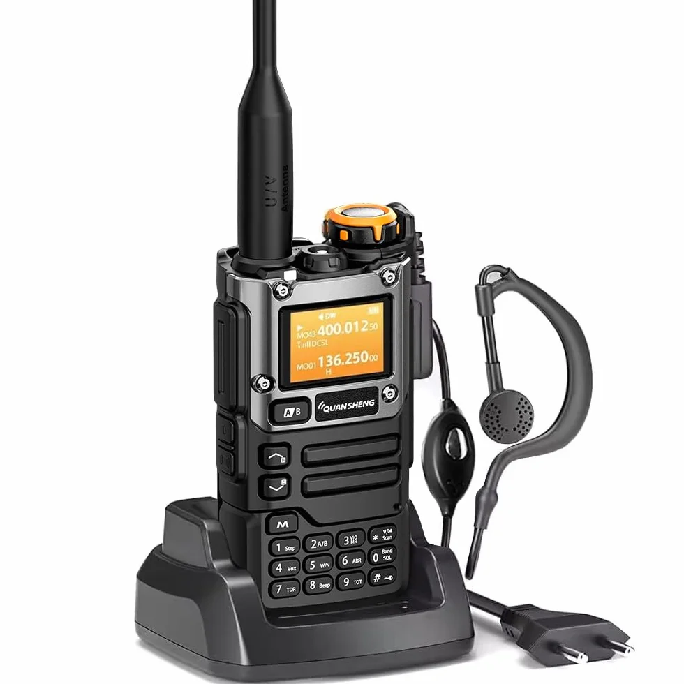 QUANSHENG UVK5(8) AM/FM/DTMF Walkie-Talkie 200 kanałów Type-C