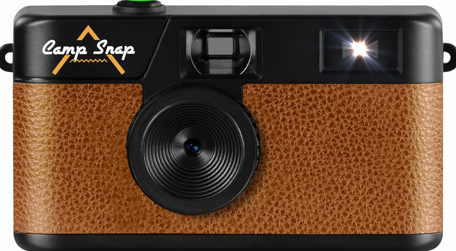 CampSnap Kompaktowy aparat cyfrowy bez wyświetlacza - pamięć na 2000 zdjęć - 10 m pikseli - akumulator - Vintage - brązowy