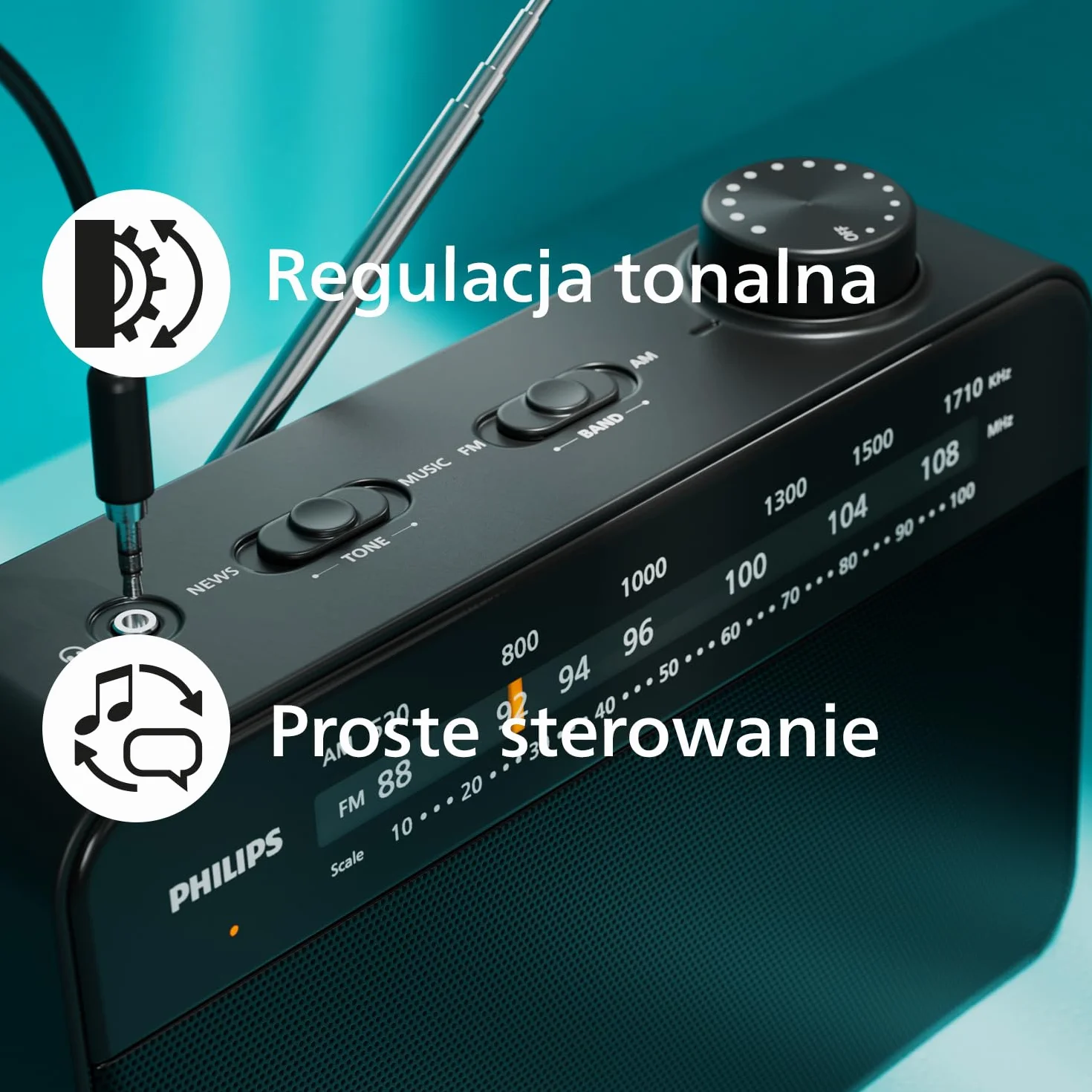 Philips TAR2509 Przenośne Radio FM/MW
