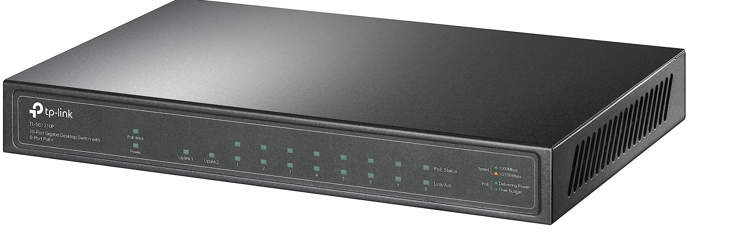 TP-Link TL-SG1210P 10-Portowy przełącznik Gigabit PoE+ 63 W budżet PoE Plug & Play