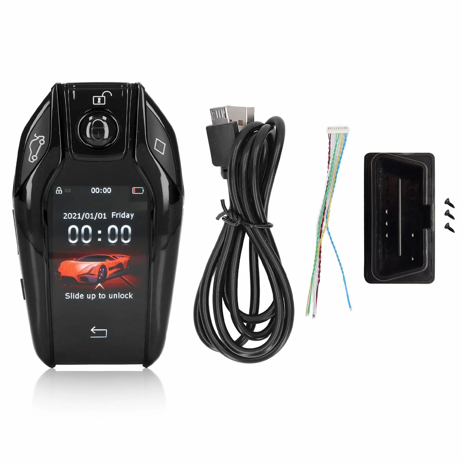 TK800 Ekran LCD Inteligentny Klucz Zdalne Wejście Bez Klucza Czarny