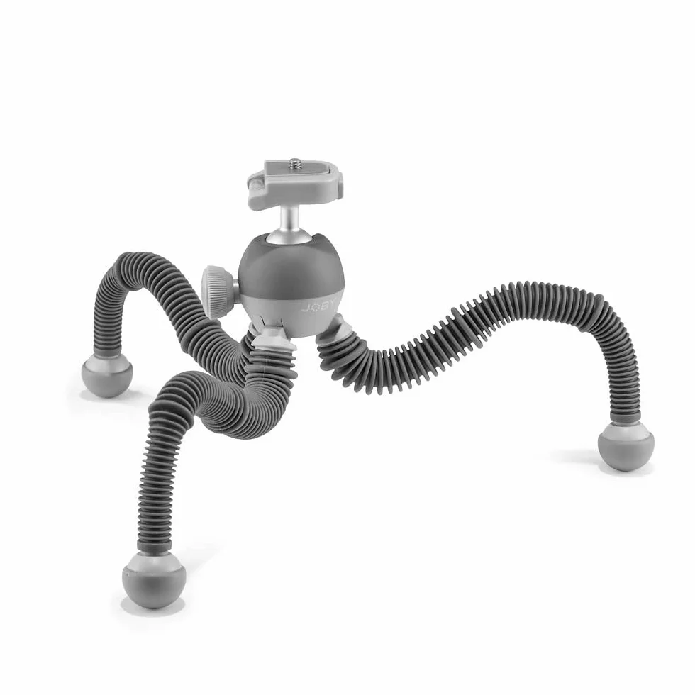 JOBY PodZilla Duży elastyczny statyw z głowicą kulową w zestawie, statyw do telefonu od twórców GorillaPod, kompatybilny z iPhone'ami, smartfonami, kompaktowymi aparatami bezlusterkowymi, szary,