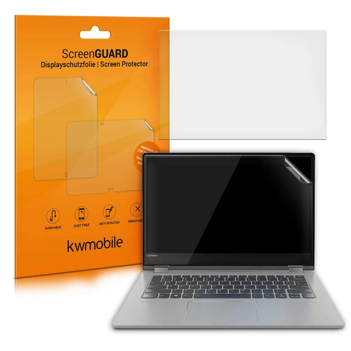 kwmobile Zestaw 2 ochraniaczy ekranu kompatybilnych z Lenovo Yoga 530 (14 cali) – matowa, antyodblaskowa, antyodciskowa folia ekspozycyjna do monitora