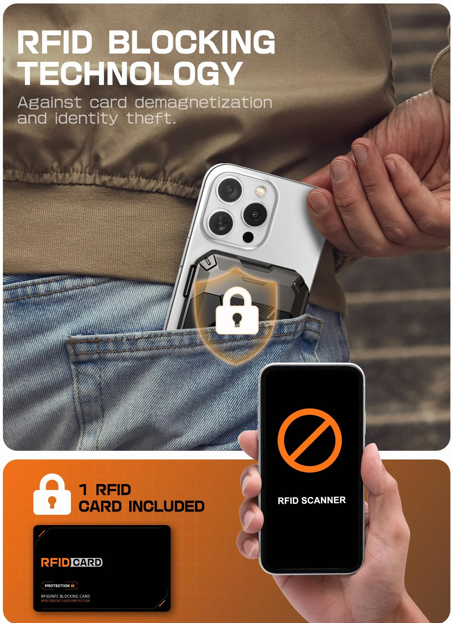 SUPCASE Portfel MagSafe z uchwytem na AirTag, magnetyczny portfel Airtag dla mężczyzn, [mieści 5 kart] [Regulowany stojak] [Blokowanie RFID] Statyw na karty telefoniczne do iPhone'a serii 17/16/15/14