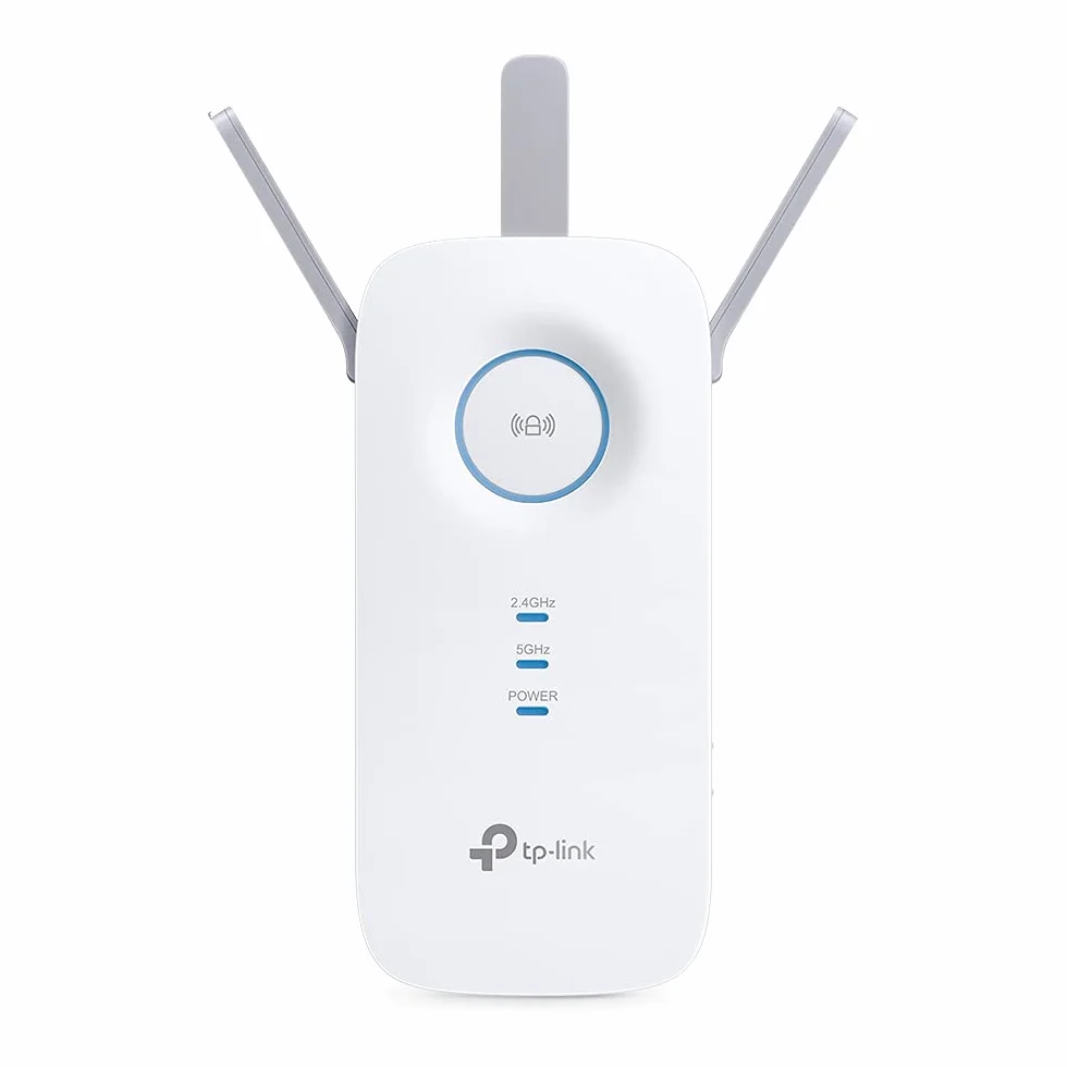 TP-Link RE550 – Wzmacniacz sygnału Wi-Fi AC1900, 1300 Mb/s (5GHz) + 600 Mb/s (2.4GHz), 3 anteny, port Gigabit, tryb AP, wskaźnik sygnału