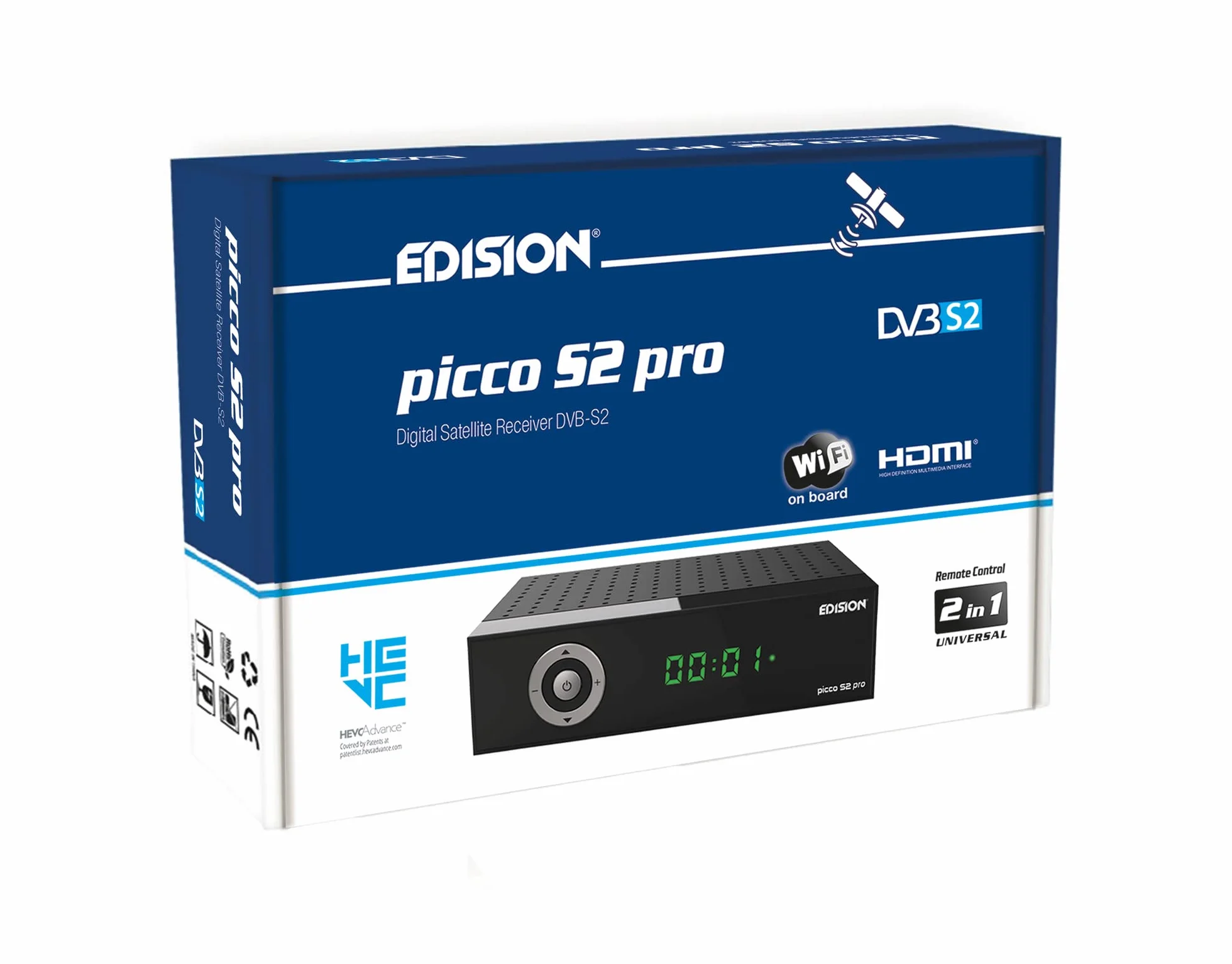 EDISION PICCO S2 pro Full HD Odbiornik satelitarny DVB-S2 H.265 WiFi Multistream HDMI