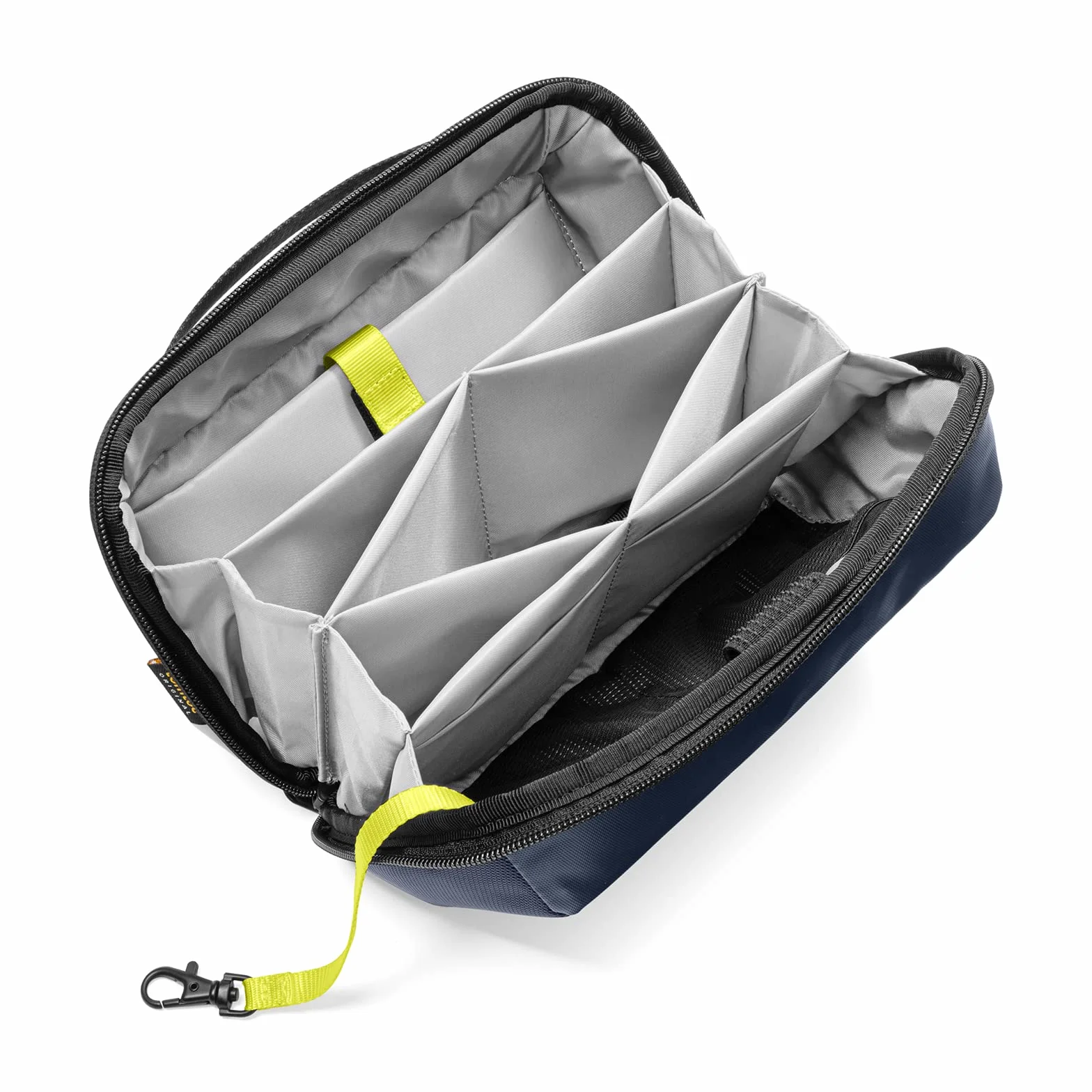 tomtoc Elektroniczny organizer na akcesoria, etui na MacBooka, ładowarkę, kable podróżne, powerbank, dysk twardy, wodoodporna torba z wyjmowanymi przegródkami na karty, na adapter USB, kartę pamięci, Ciemnoniebieski, 2.4L