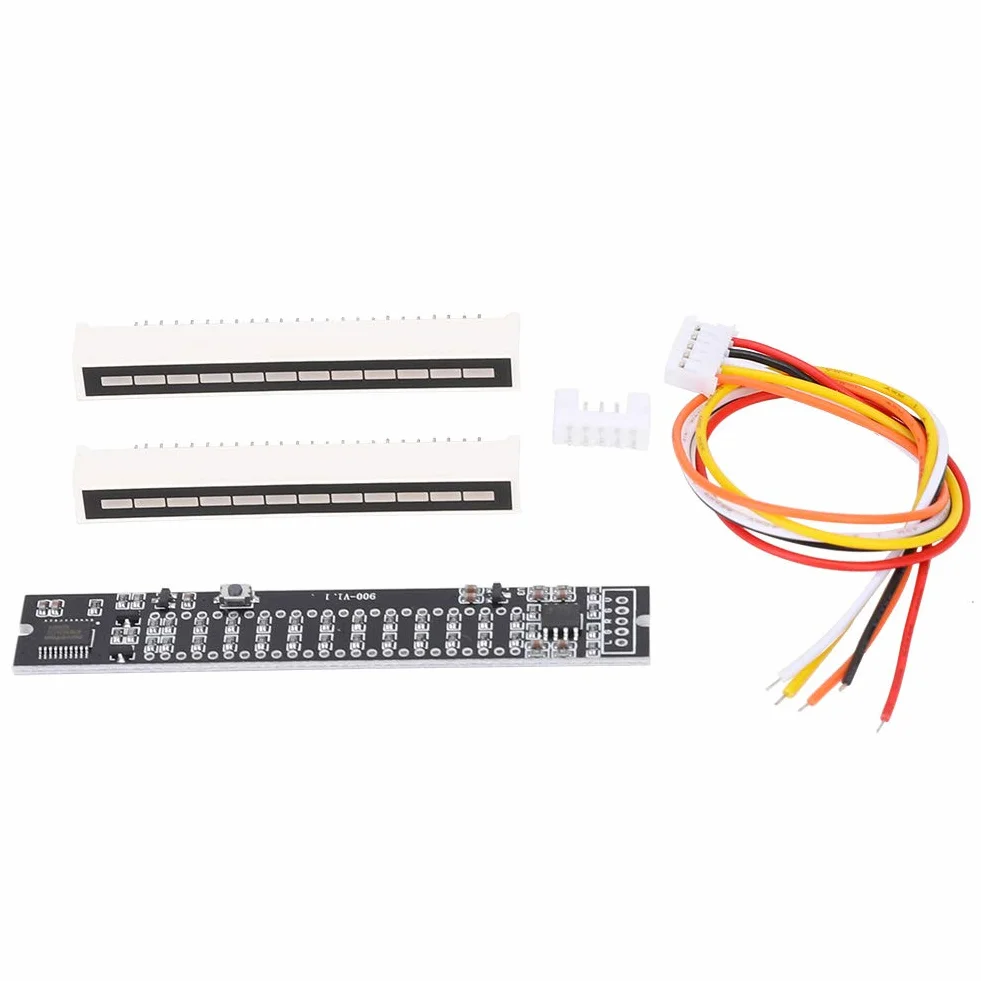 Oumefar Mini DIY podwójny 12-poziomowy stereo, muzyka, wskaźnik poziomu spektrum audio, miernik VU, płytka wzmacniacza, regulowana prędkość światła, płytka DIY, zestawy elektroniczne (wskaźnik poziomu