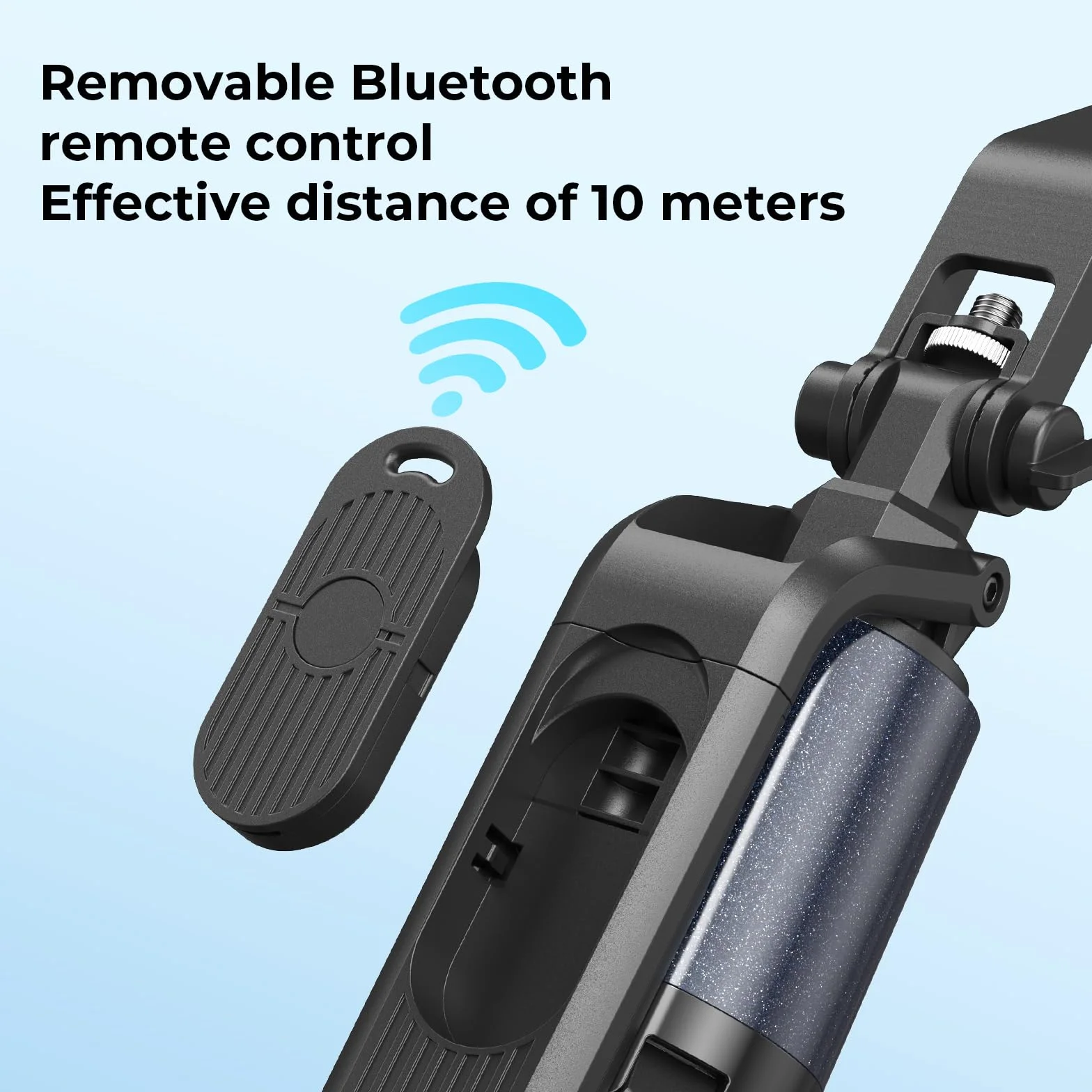 SMALLRIG 73" Phone Tripod Stand w Ground Nail, Selfie Stick Tripod with Remote, 4 Legs, 360° Handle, for Phone, Camera, Action Camera, for Recording, Overhead Shot, Streaming 4668