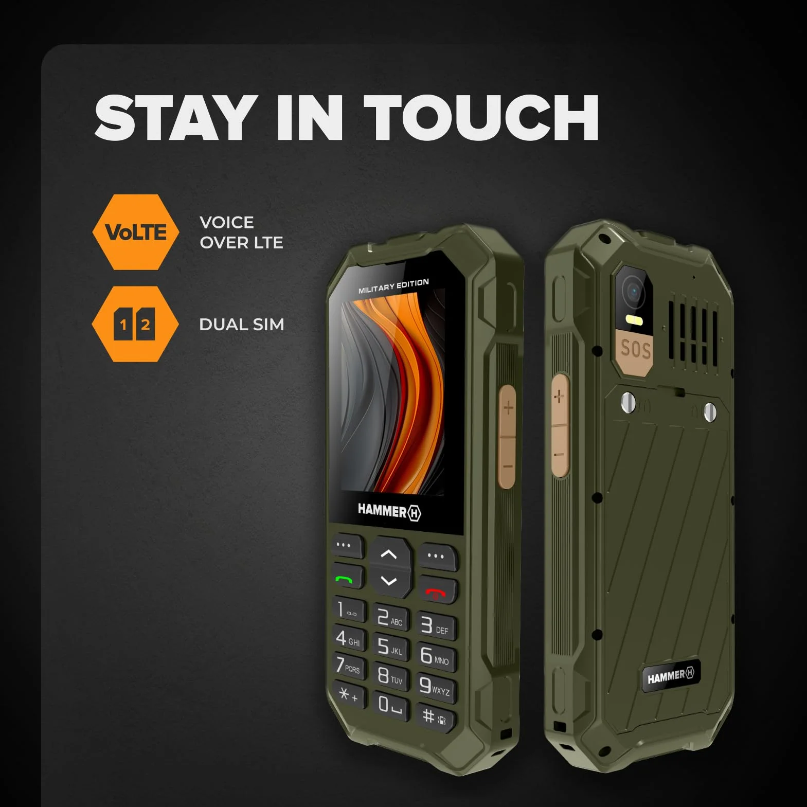 Hammer 6 LTE Military Edition Telefon z klawiaturą IP68 2500mAh