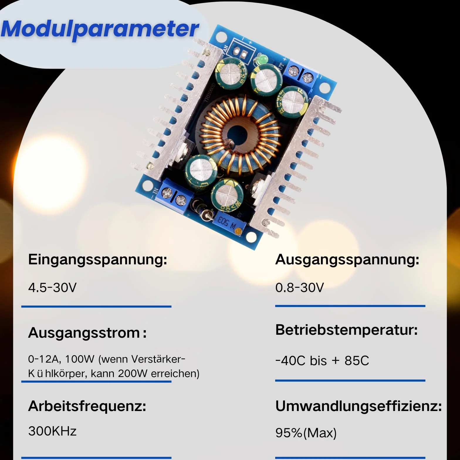 Przetwornik DC-DC regulowany 4,5-30 V 12 A przetwornica napięcia Step down Converter