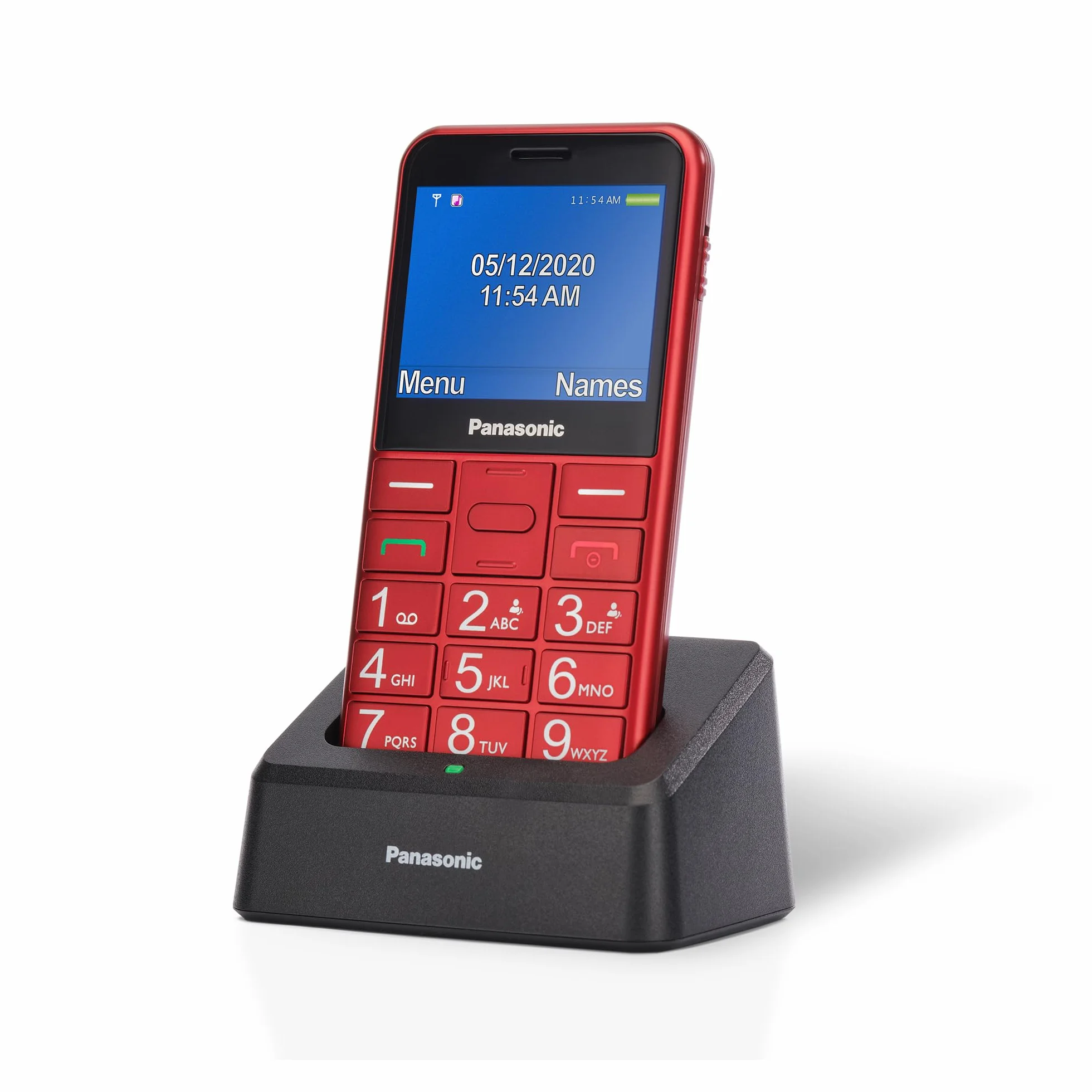 Panasonic KX-TU155 telefon komórkowy dla seniora 2.4" czerwony